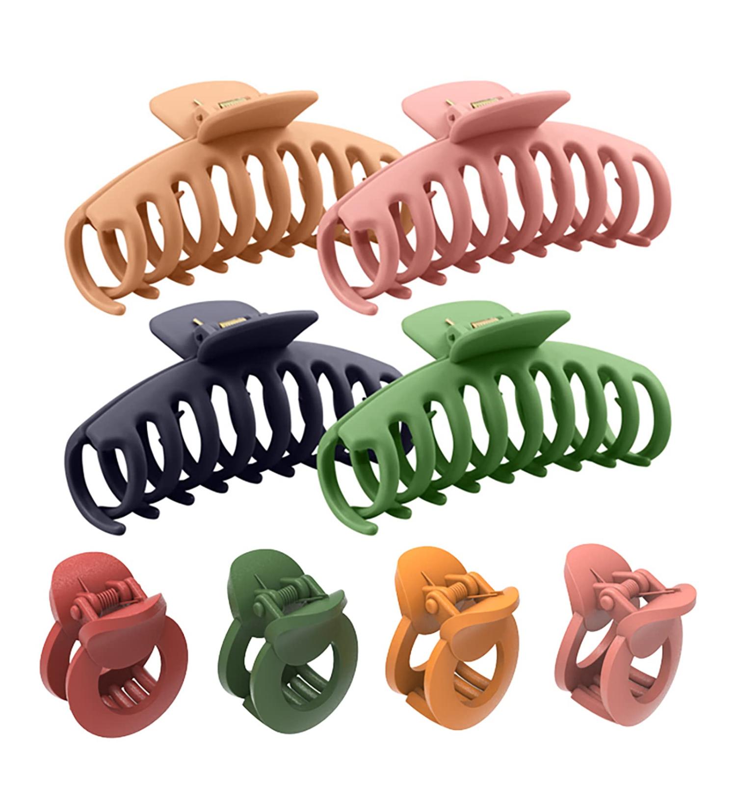 8pcs Matte Banana Claw Clips - Strong Hold Hair Clips for Thick & Thin Hair - Women's Hair Accessories & Gift - Buy Online on GoSupps.com