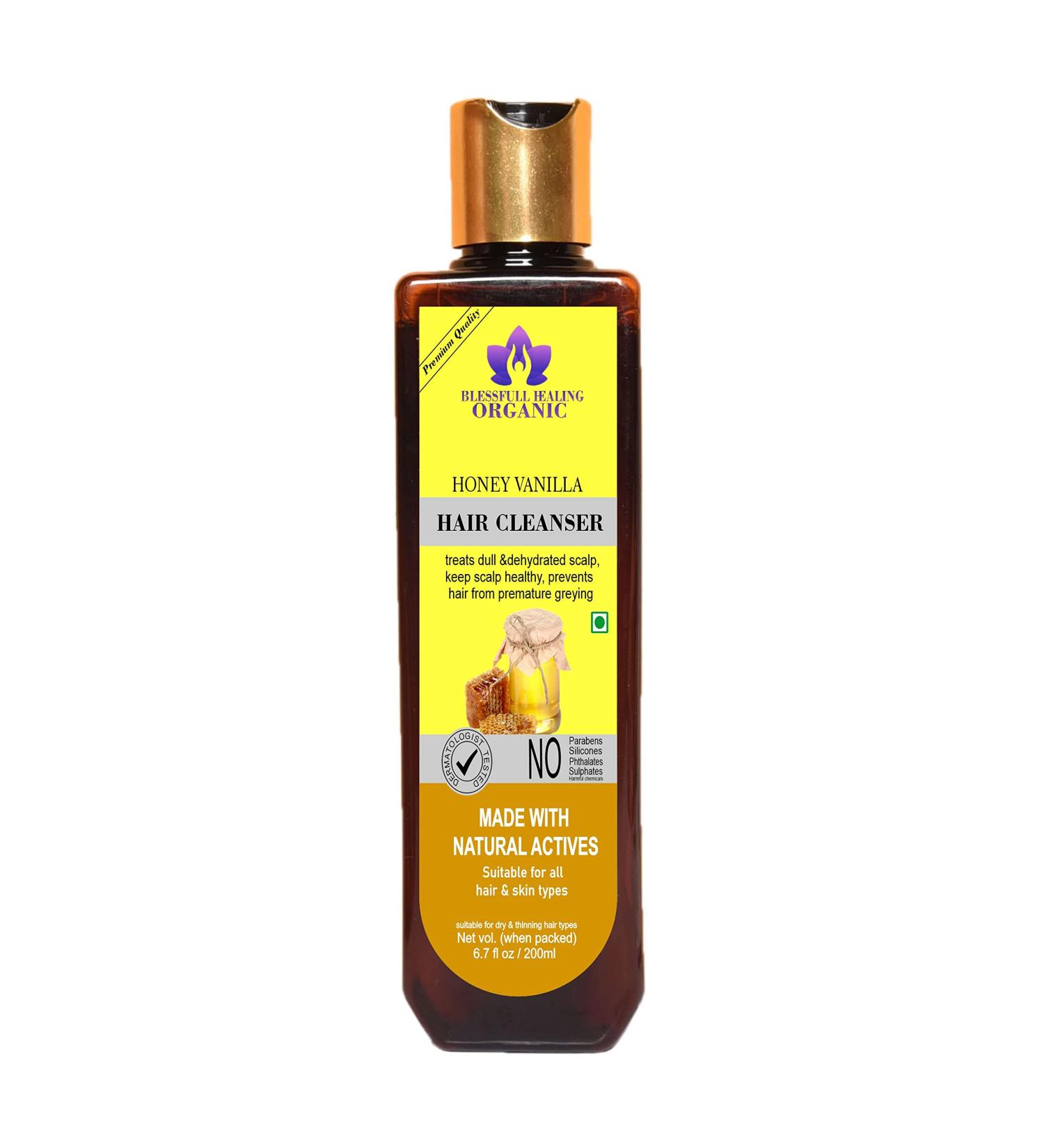 Blessfull Healing Organic Honey Vanilla Hair Cleanser | Shampoo 200 ML (Packing May Vary) - Buy Online on GoSupps.com