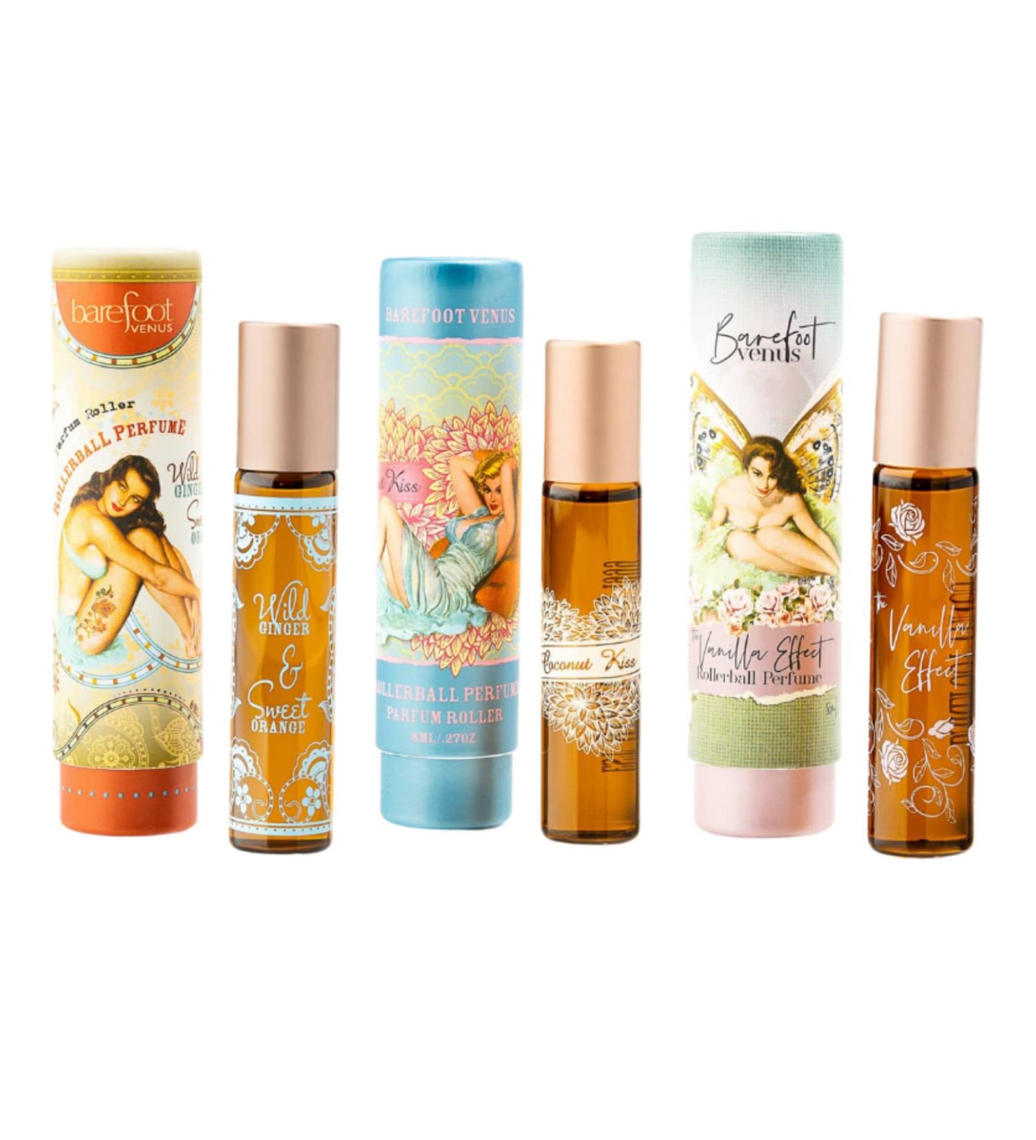 3 PCS Rollerball Perfume Set (Vanilla Effect Coconut Kiss Wild Ginger & Sweet Orange) - 8ml Each - Buy Online on GoSupps.com