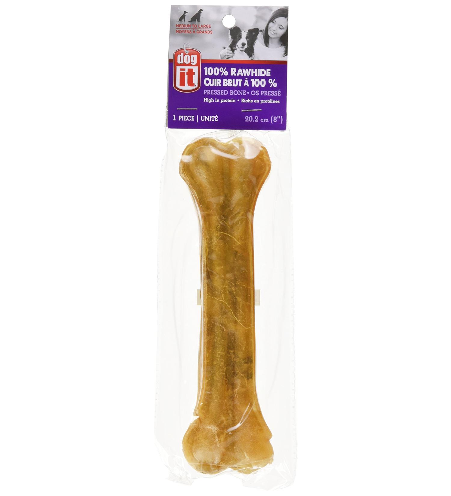 Dogit Pressed Rawhide Knuckle Bone Extra Large 20cm (8-Inch) 170-180 G (6-6.3-Ounce) 1-Pack - Buy Online on GoSupps.com