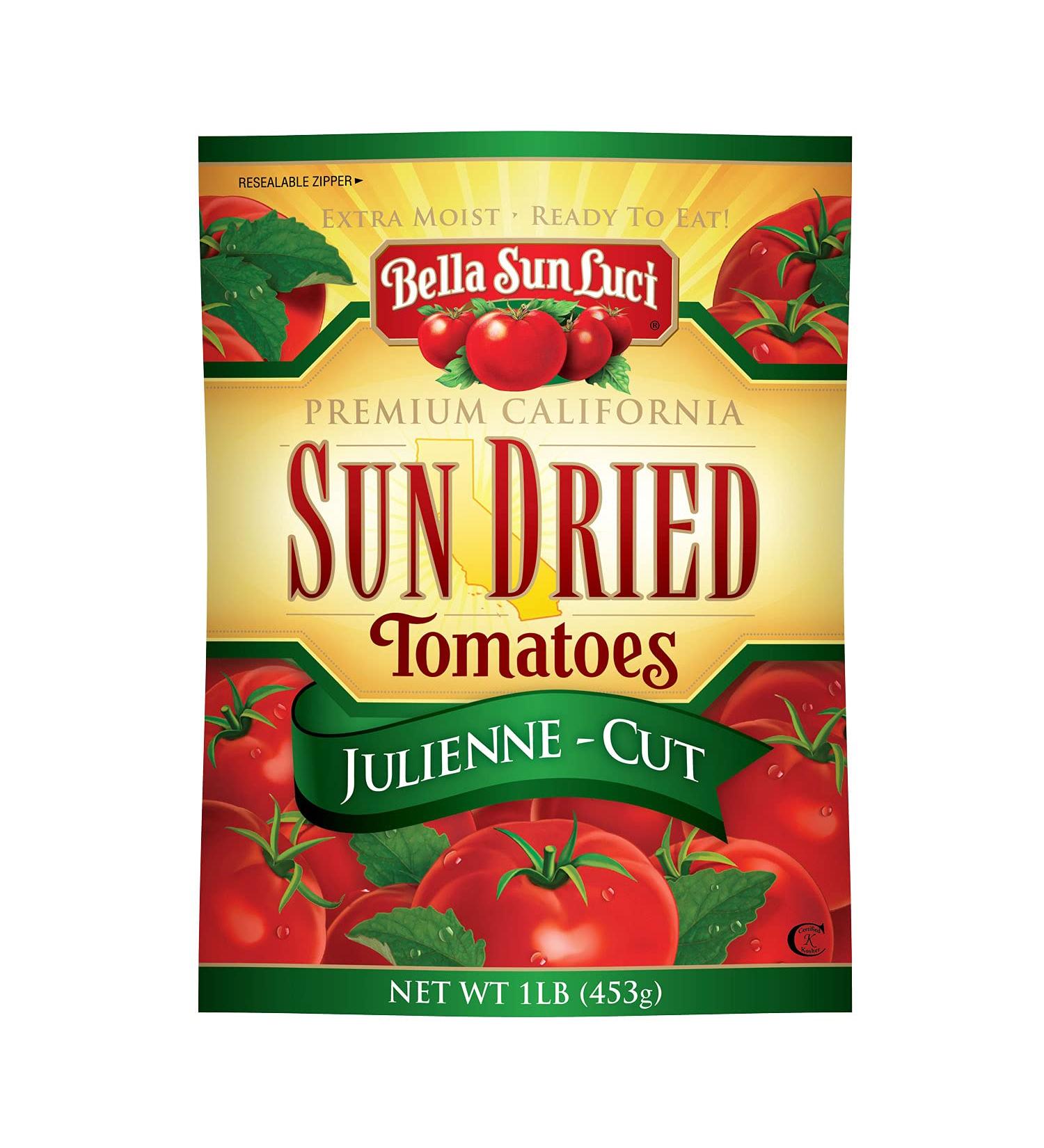 16 oz Bella Sun Luci Julienne Cut Sun Dried Tomatoes - Premium Quality - Buy Online on GoSupps.com