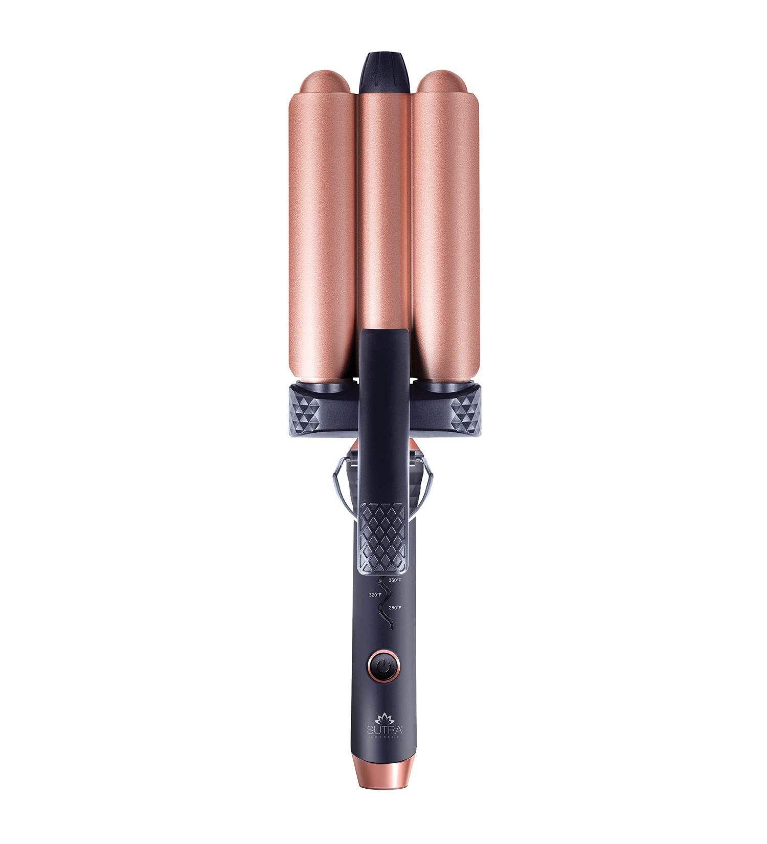 SUTRA Interchangeable Styler Sets - 3 in 1 Spring Curler Waver & Clipless Wand - Rose Gold & Black Options for Effortless Styling - Buy Online on GoSupps.com