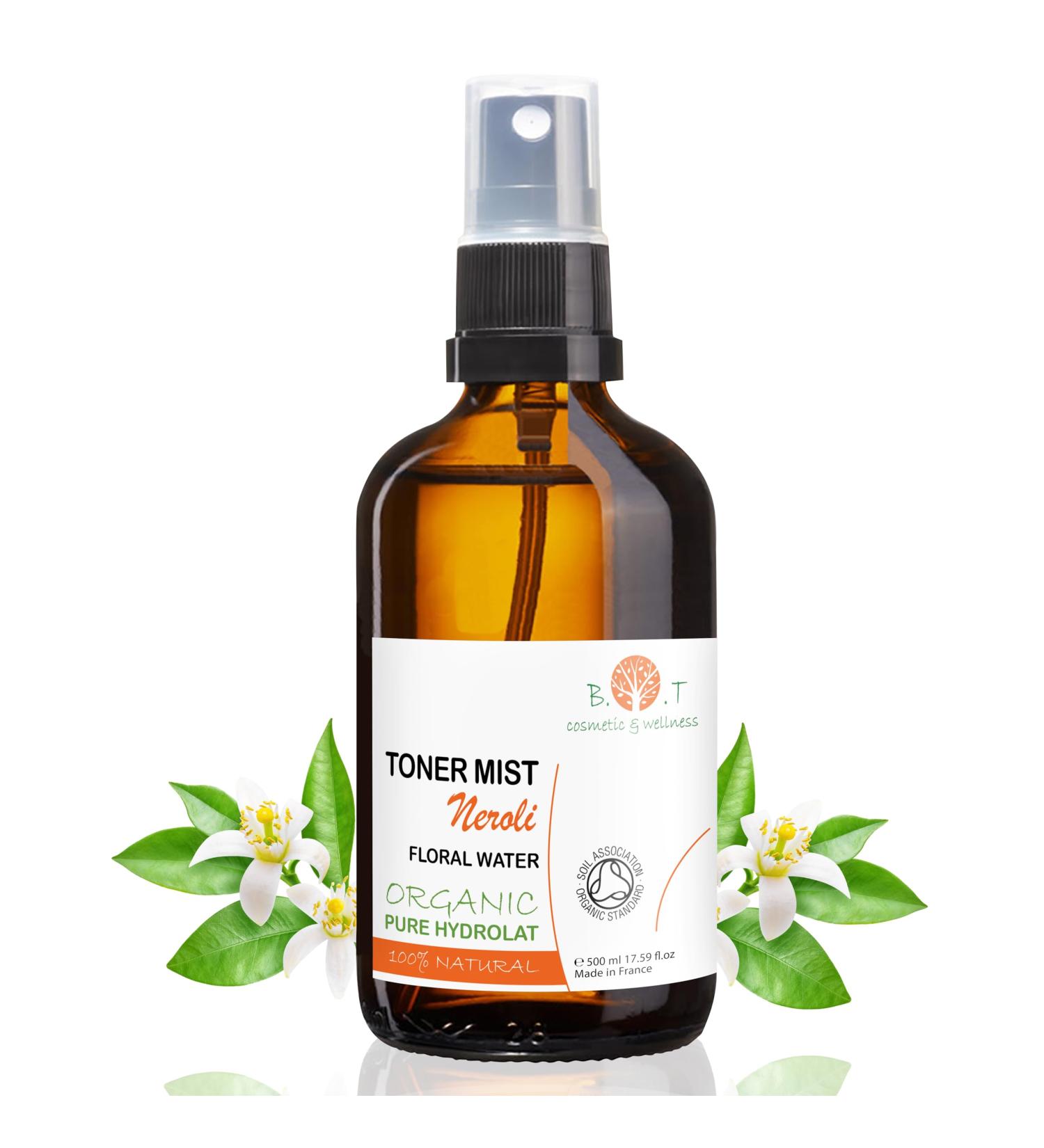  B.O.T cosmetic & wellness B.O.T Cosmetic & Wellness - 100% Natural Organic Neroli Floral Water | Facial Toner | Facial Cleanser | Body Spray | Hair Care | DIY Cosmetics Transparent 500 ml (Pack of 1) - Buy Online on GoSupps.com