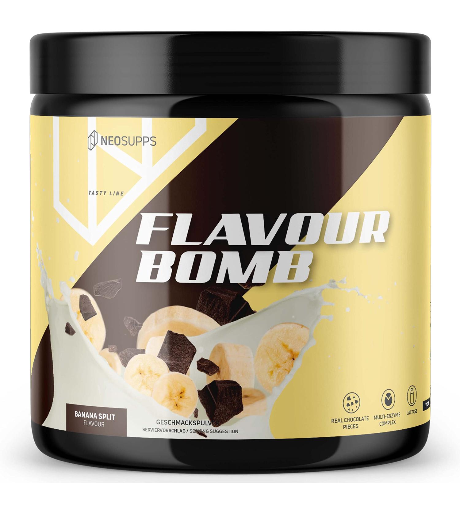 NeoSupps Flavorver I Banana Split - 250g | Delicious Low-Calorie Flavor for Baking & Diet - Buy Online on GoSupps.com