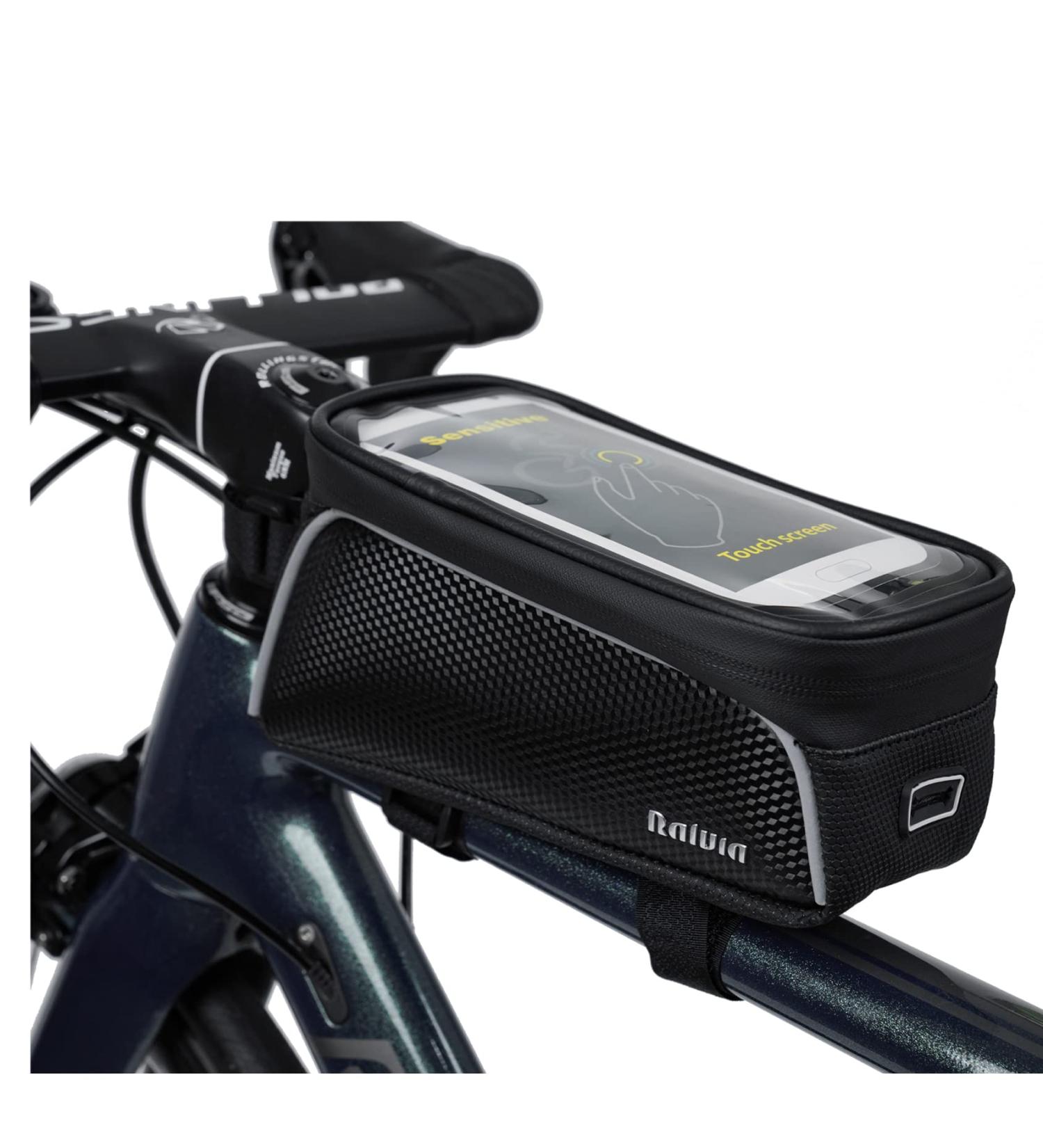 Ralvia Waterproof Bike Frame Bag - 7.0 Mobile Phone Holder & Bicycle Accessories - Ideal Navigation Pocket - Buy Online on GoSupps.com