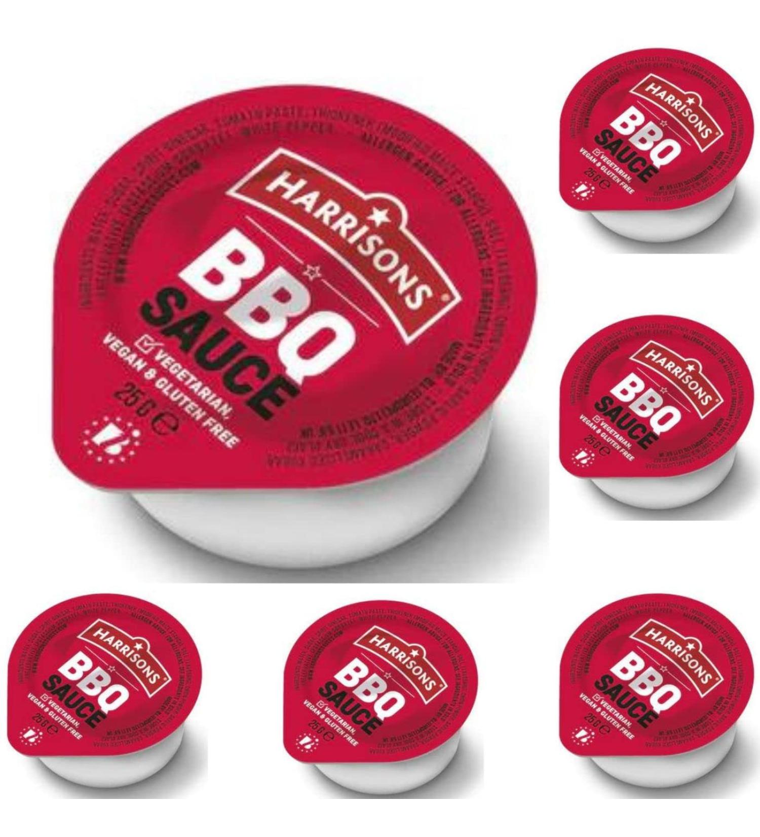 Harrison Barbecue Sauce Dip Pack of 50 BBQ Dip 25g Each Vegan Friendly Gluten Free with No Soya Dairy and Artificial Color or Flavor Made in UK - Buy Online on GoSupps.com