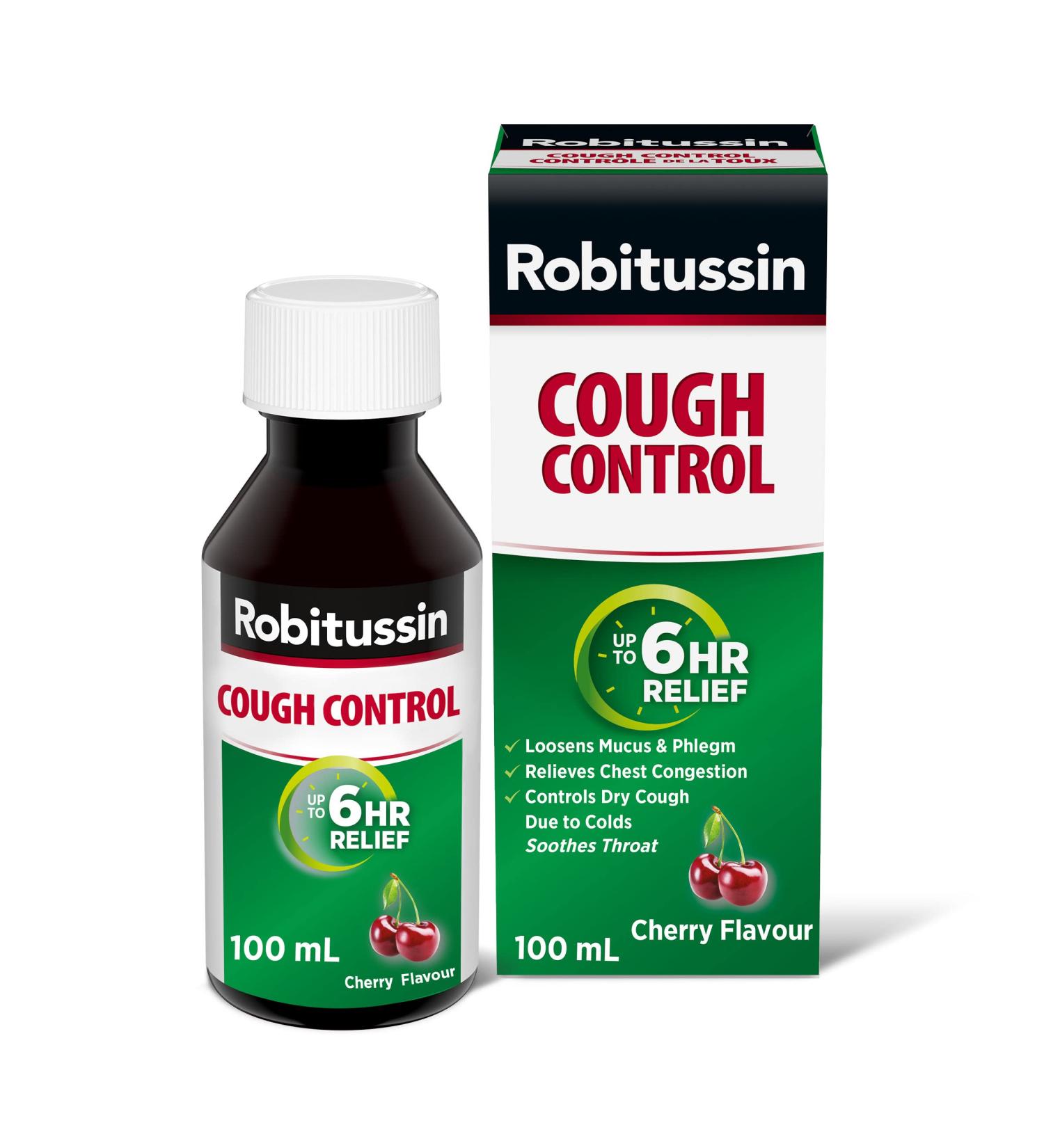 Robitussin Cough Control Cherry Flavor 100ml Regular - Buy Online on GoSupps.com