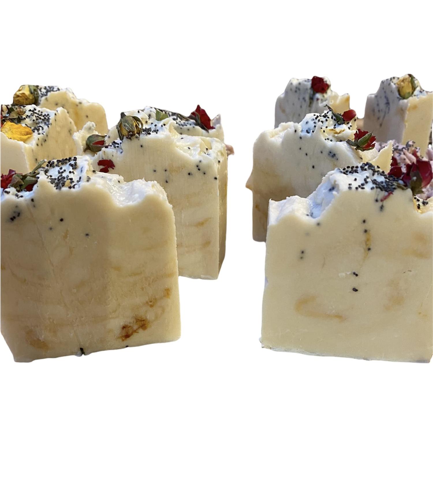 NATURAL SOAP Bar Coconut and Honey with mini Face Loofah and pumice stone for healthy feet No additives No colouring. Palm Free - Buy Online on GoSupps.com