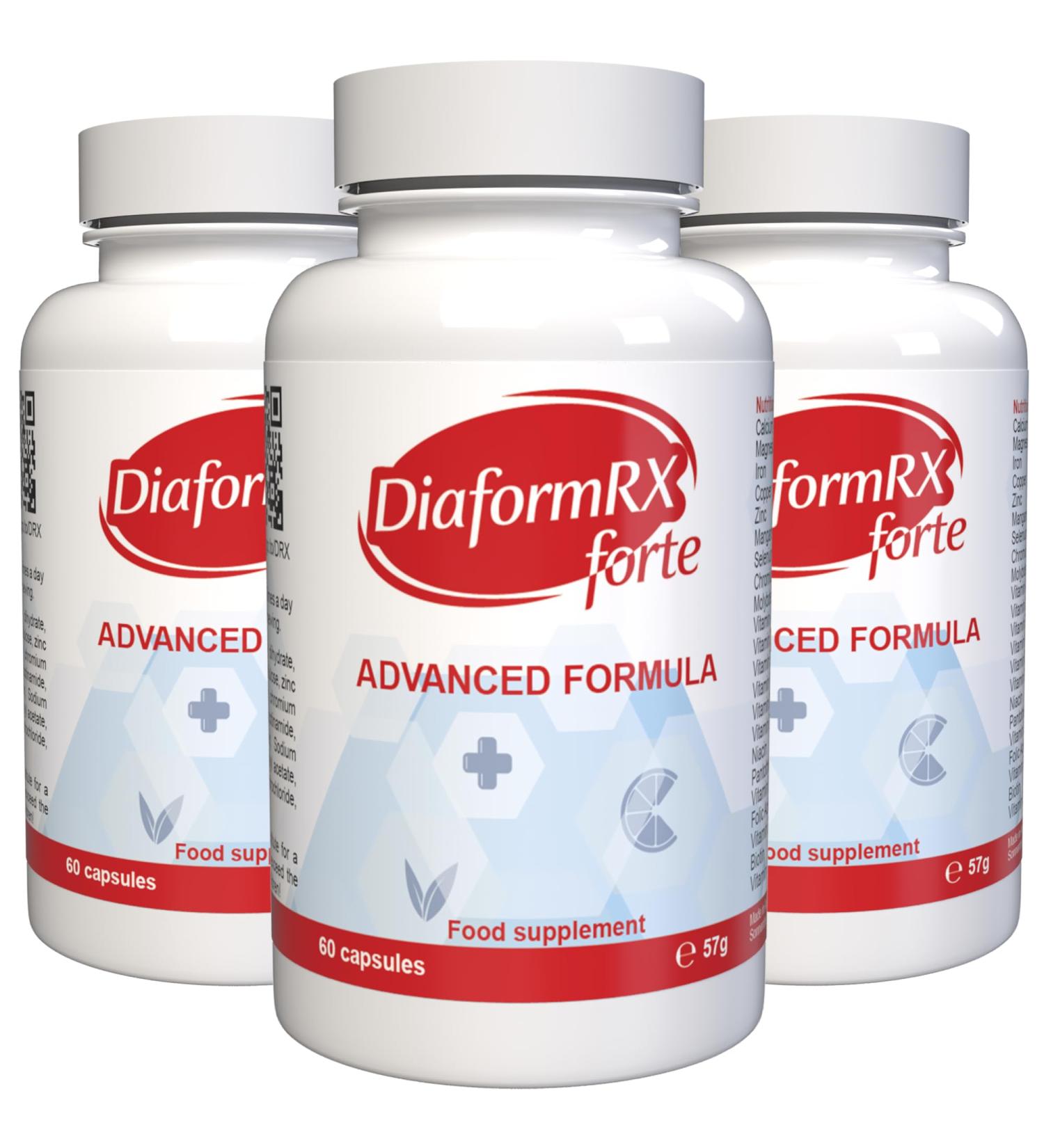  DiaformRX Forte - 180 capsules - Pack of 3 - Buy Online on GoSupps.com