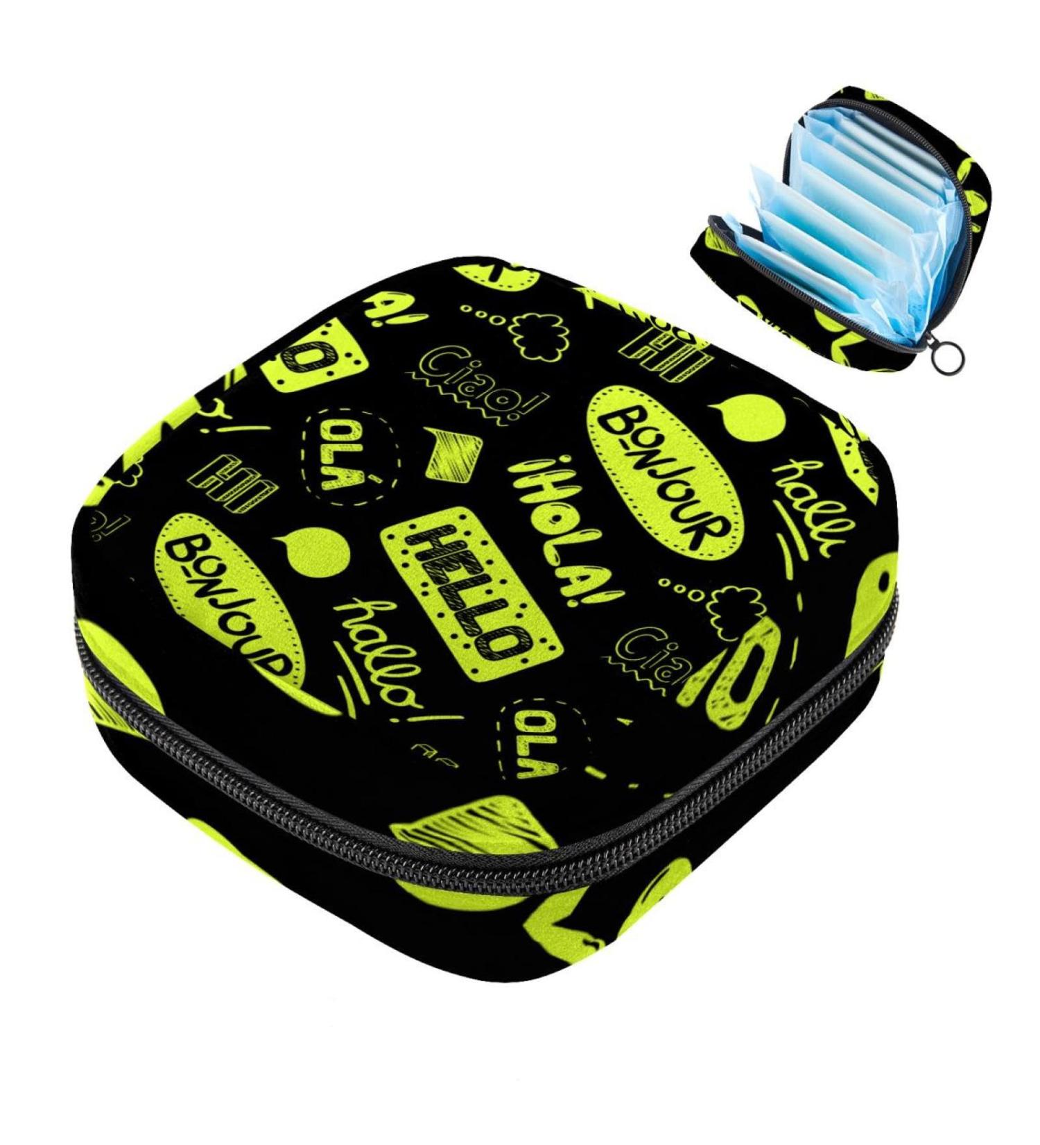 Portable Women's Binding Storage Pocket - Multicolored Menstrual Pad Bag & Tampon Holder for School & Office - Buy Online on GoSupps.com