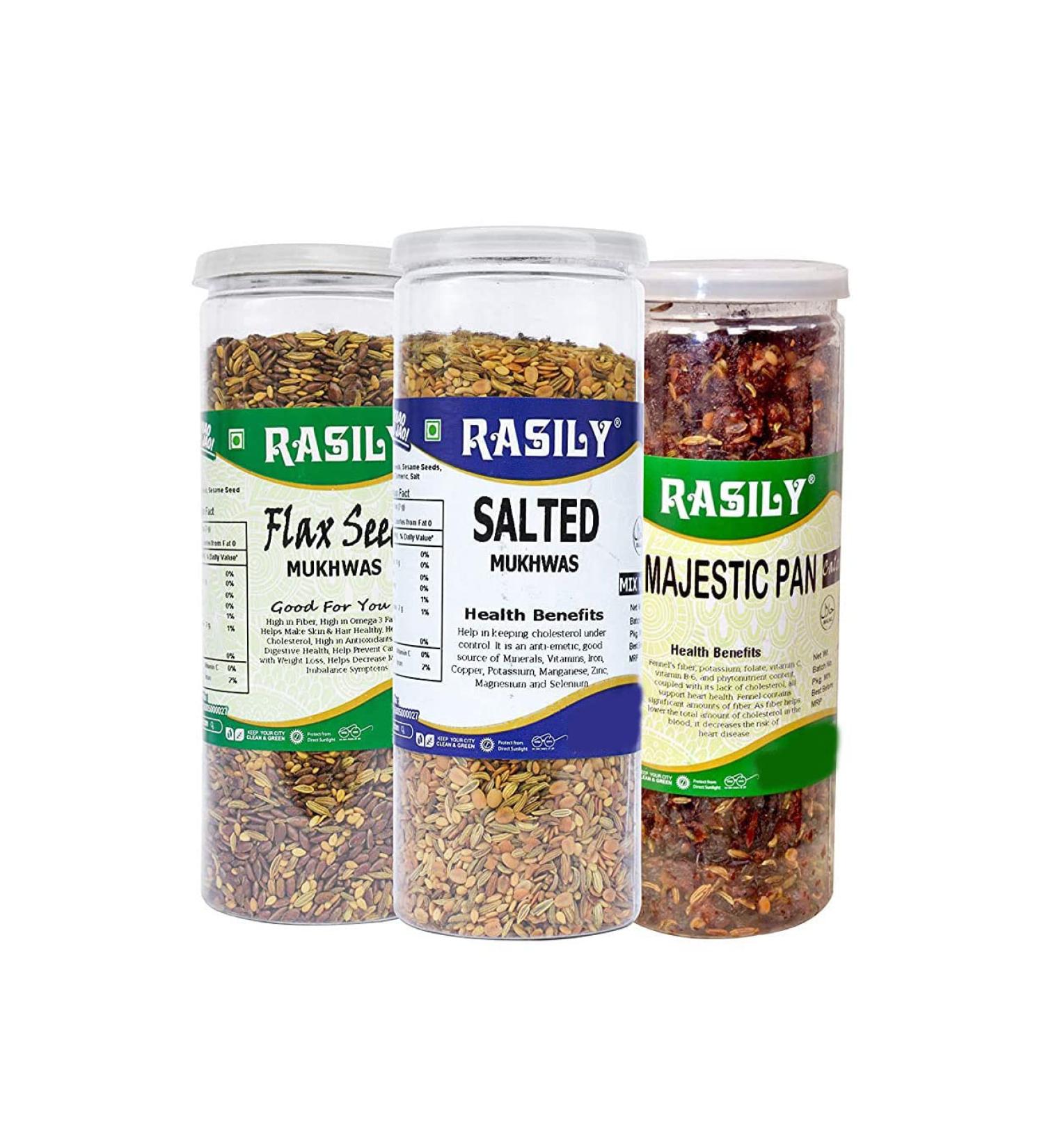 Rasily Salted Flax Seed & Majestic Mix mukhwas Combo_Packing May Vary - Buy Online on GoSupps.com