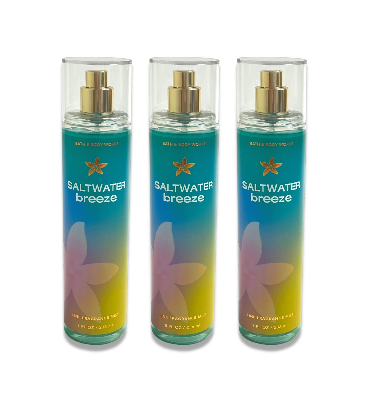 Bath & Body Works Saltwater Breeze Fine Fragrance Mist 8 oz / 236 mL - pack of 3-2022 Edition - Buy Online on GoSupps.com