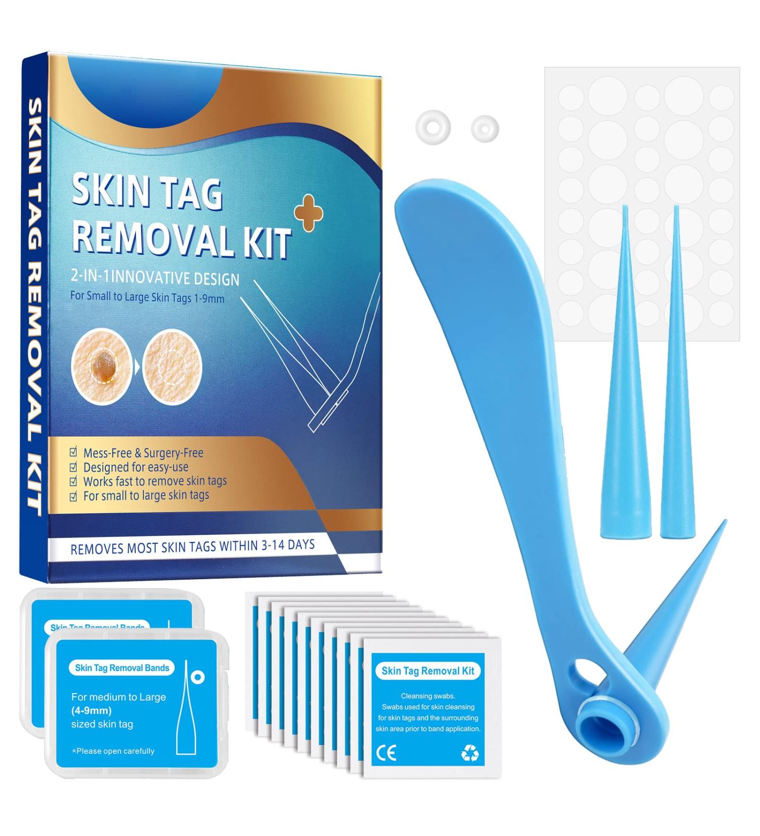Painless 2-in-1 Skin Tag Removal Kit for Micro to Large Skin Tags (1-9mm) - Safe & Easy DIY Tool for Home Use - Buy Online on GoSupps.com