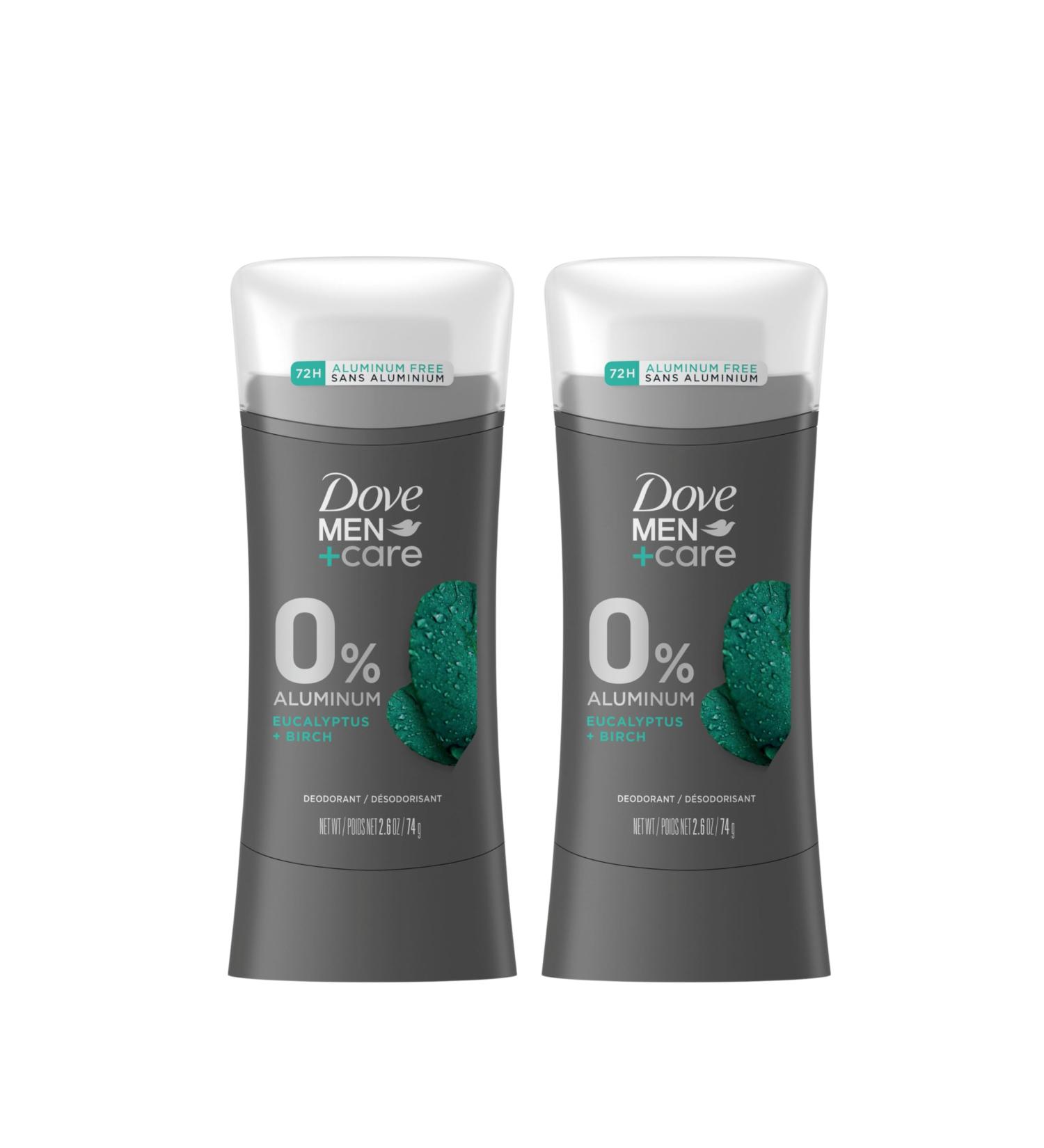 Dove Men+Care Deodorant Stick for 72h odour protection Eucalyptus + Birch with 0% Aluminium 74g x 4 pack Eucalyptus 74 g (Pack of 4) - Buy Online on GoSupps.com