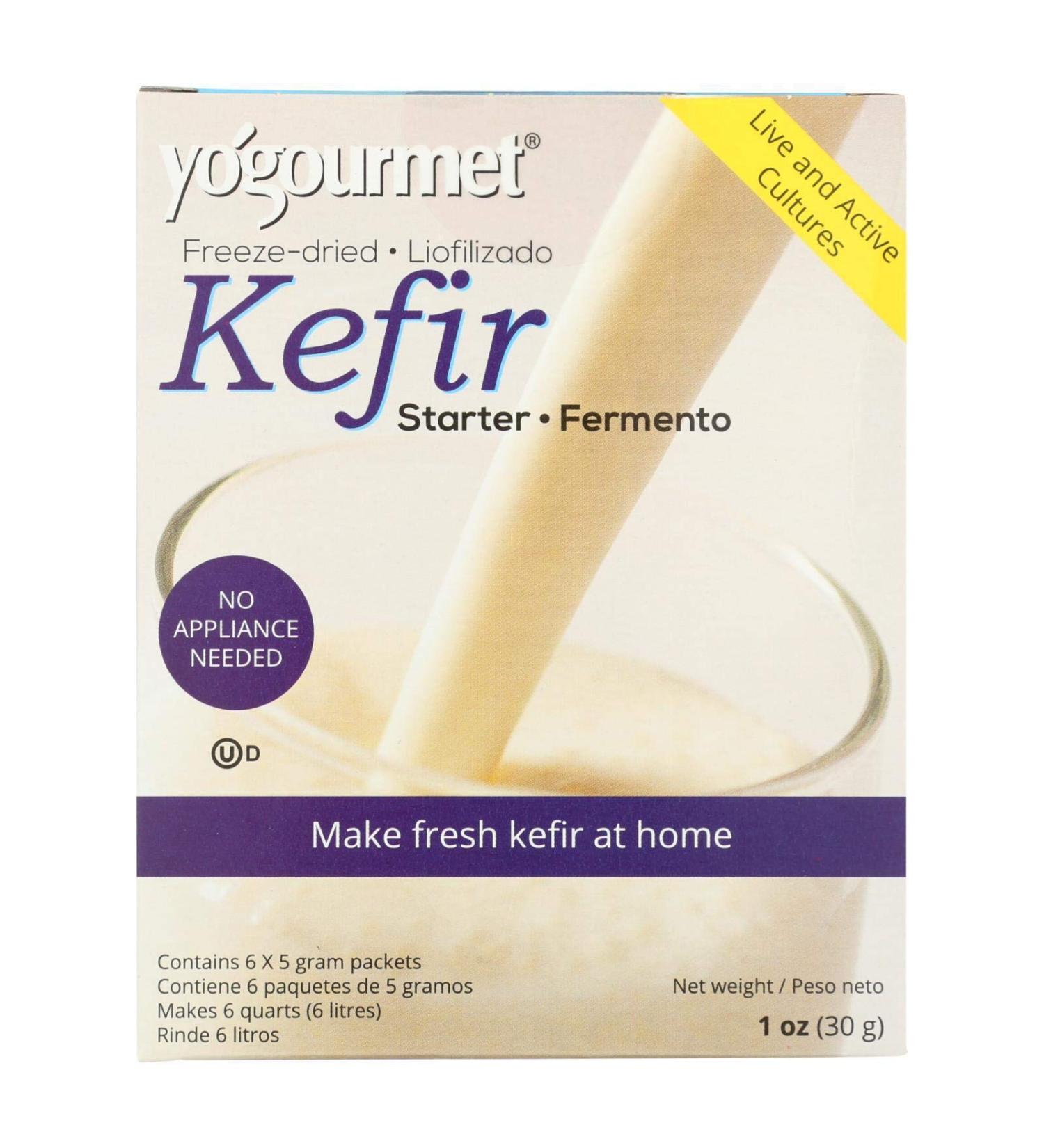 YOGOURMET Kefir Starter 0.6 oz - Probiotic Culture for Homemade Kefir - 1 Ounce Pack - Buy Online on GoSupps.com