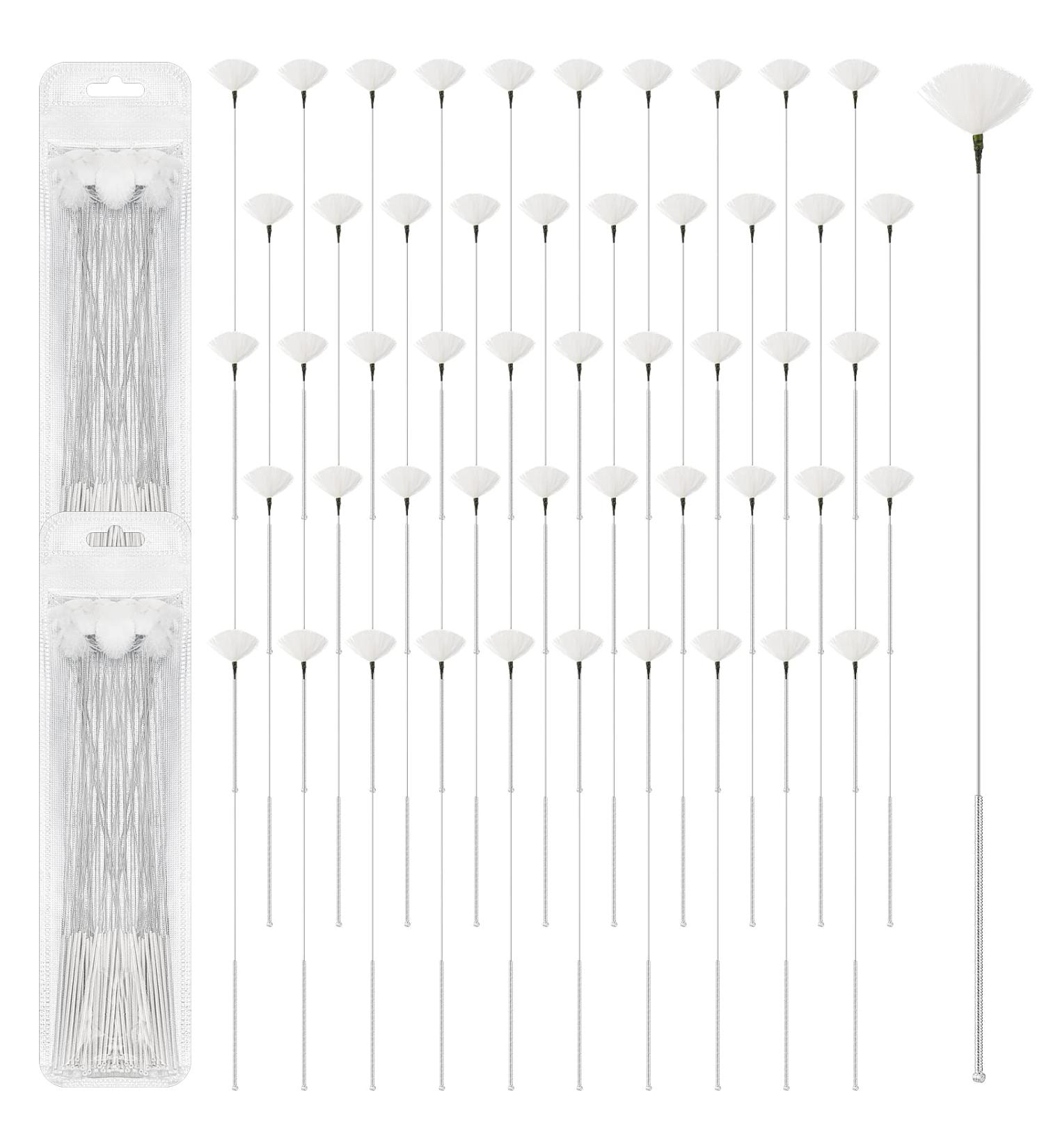 Geiserailie 50 Pcs Goose Feather Ear Wax Cleaning Stick - Metal Earwax Remover Tool for Ear Care - Buy Online on GoSupps.com