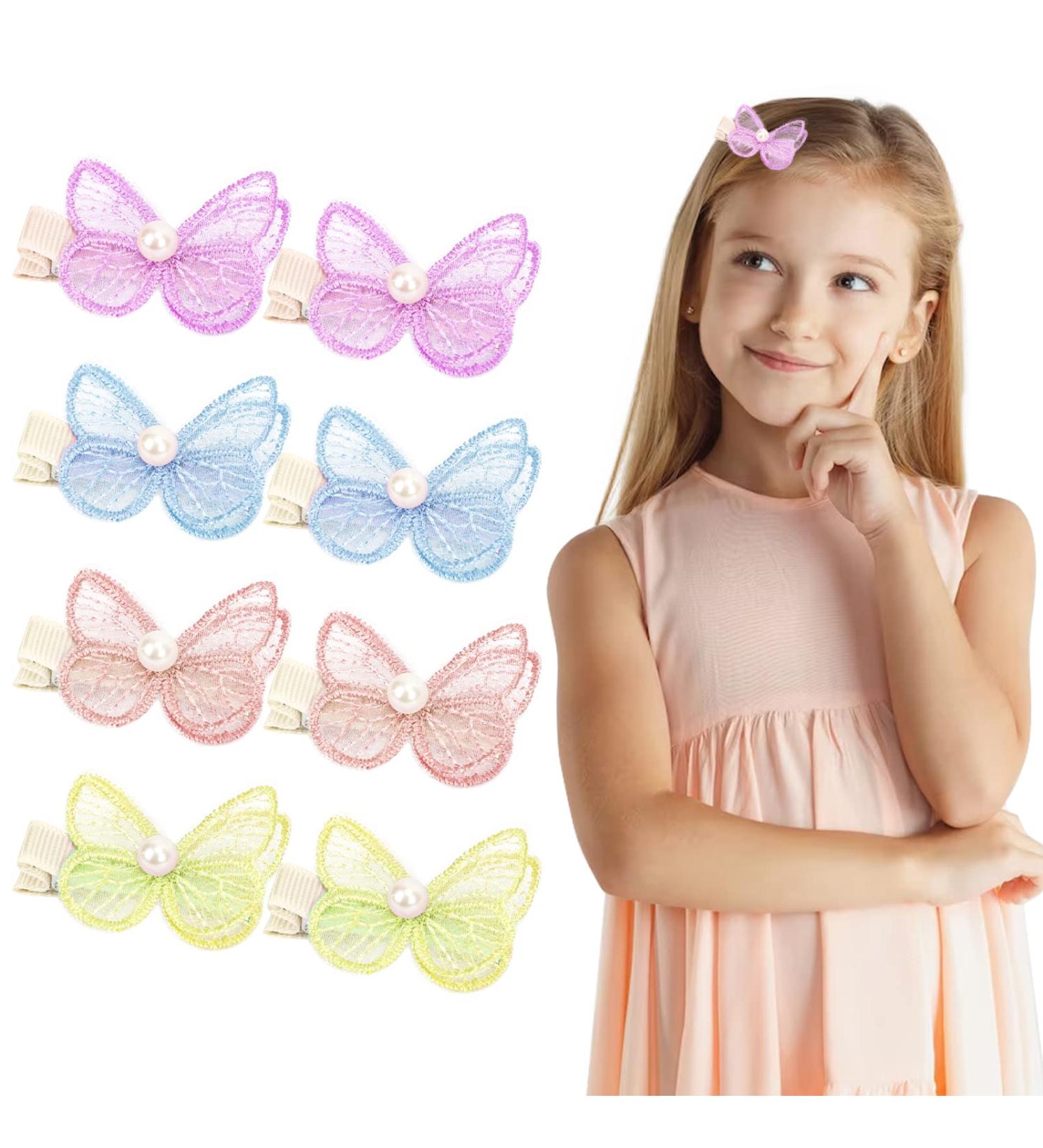 Arqumi Butterfly Hair Clips - 8PCS Colorful Double-Layer Clips for Girls, Teens, and Women - Buy Online on GoSupps.com