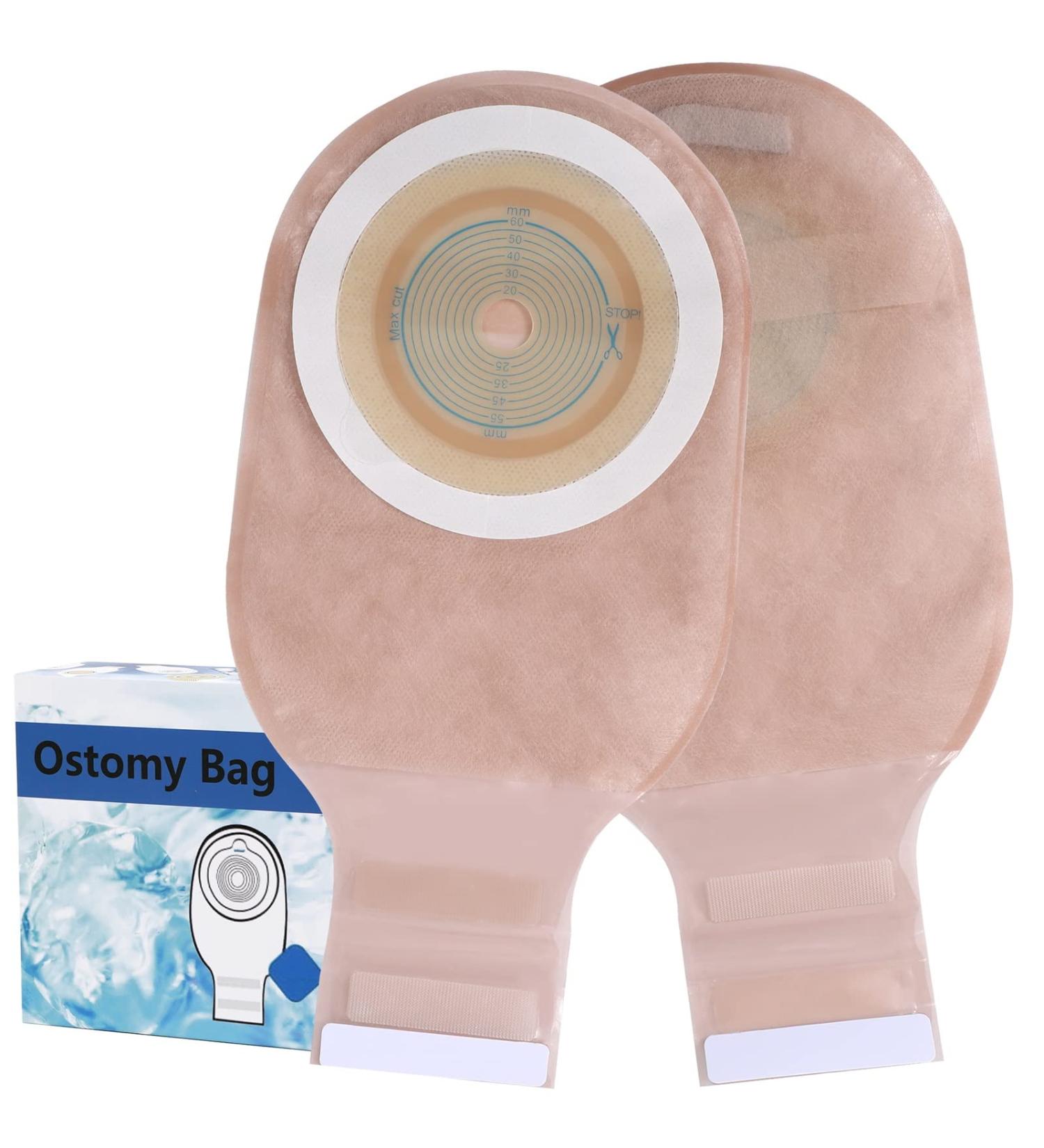 HomeBake One-Piece Ostomy Bags - 20pcs Cut-to-Fit Drainable Stoma Bags for Colostomy, Ileostomy, Urostomy - Velcro Closure - Ostomy Supplies - Buy Online on GoSupps.com