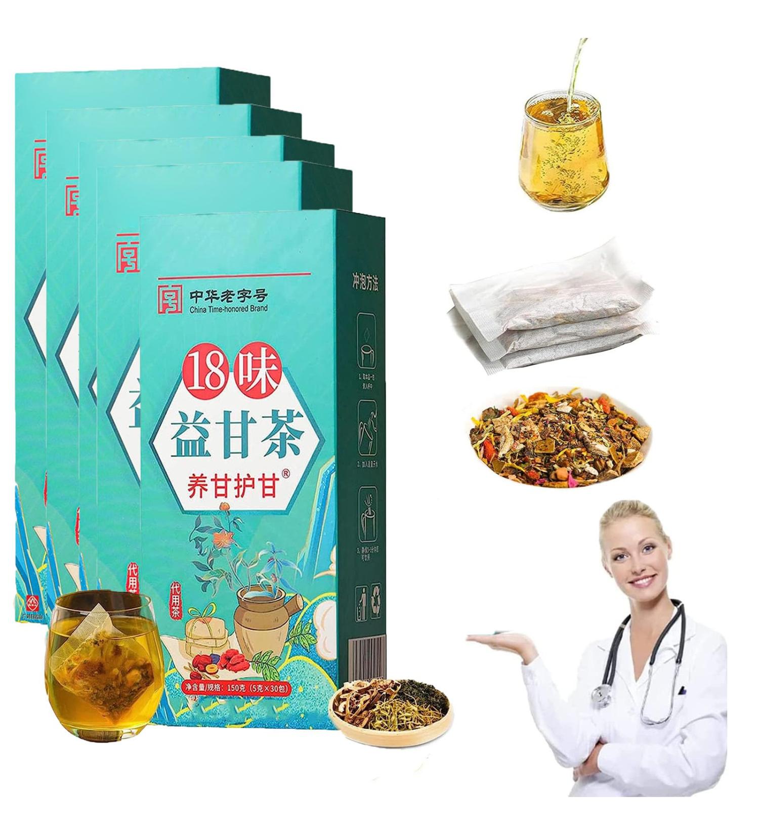 18 Flavors Liver Care Tea - 18 Flavors Of Liver Protection Tea Nourish The Liver And Protect The Liver Chinese Nourishing Liver Tea Health Preserving Tea For All People. (5 Box) - Buy Online on GoSupps.com