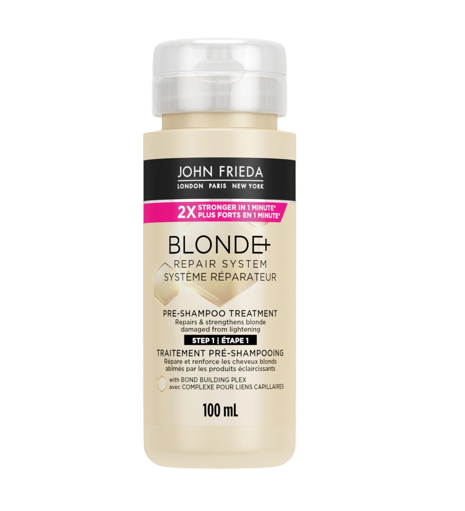 John Frieda Blonde+ Repair System Pre-Shampoo Treatment | STEP 1 | Repairs and Strengthens Blonde Damaged from Lightening 100mL - Buy Online on GoSupps.com