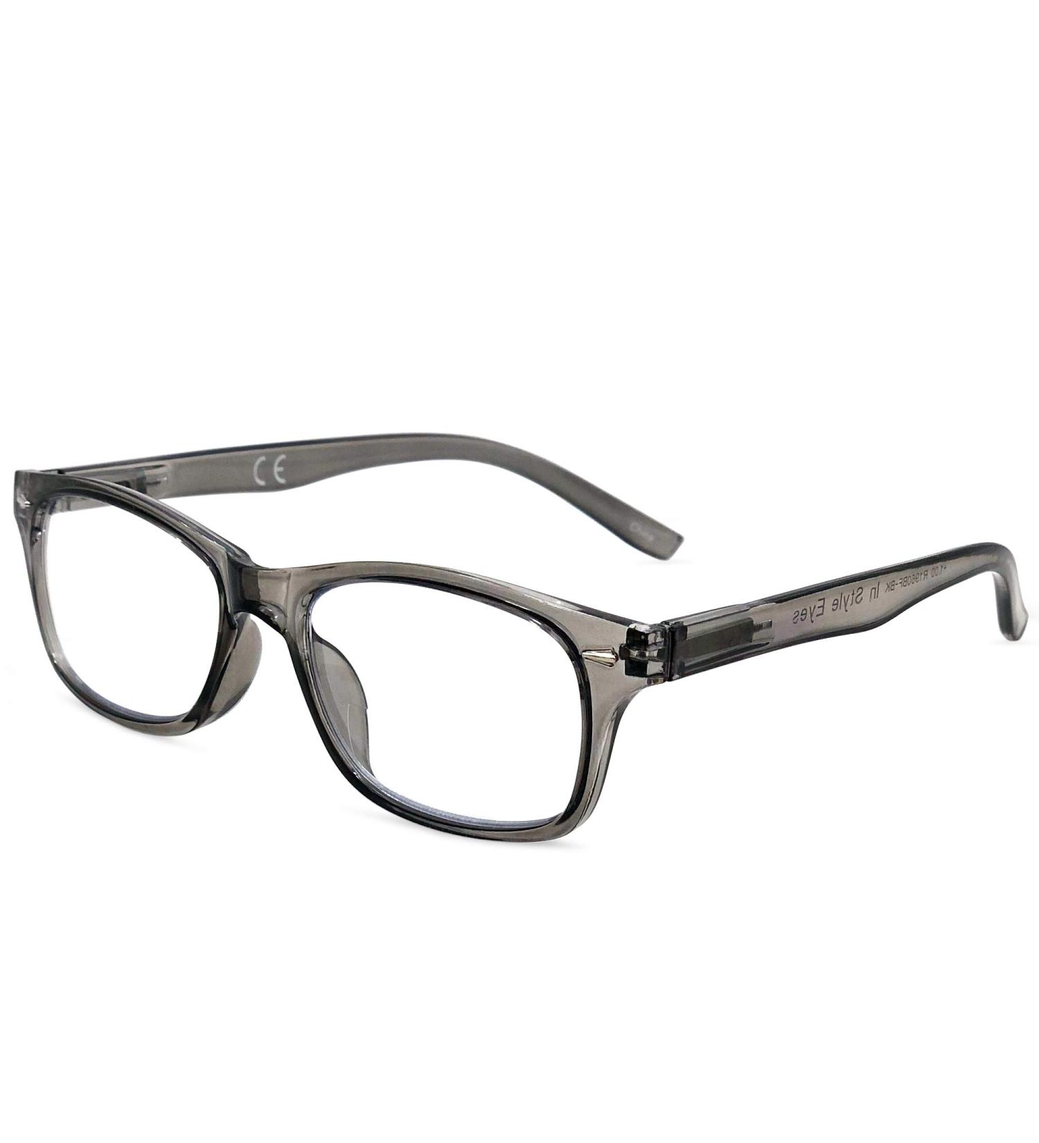Seymore Classic Retro Bifocal Reading Glasses - Clear Grey 2.5x - Buy Online on GoSupps.com