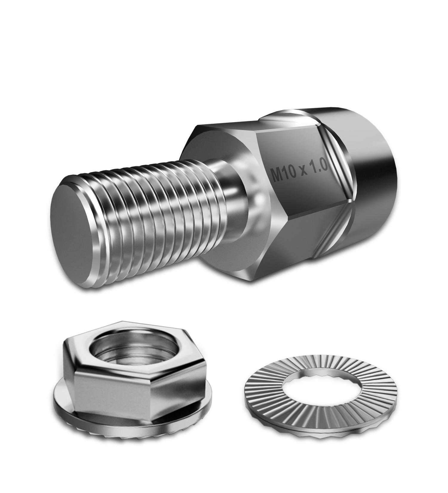 Buy EMTB Axis Adapter - Universal Bicycle Pendant Cup Adapter - M10 x 1.0 - Unisex Silver | International Shipping - Buy Online on GoSupps.com