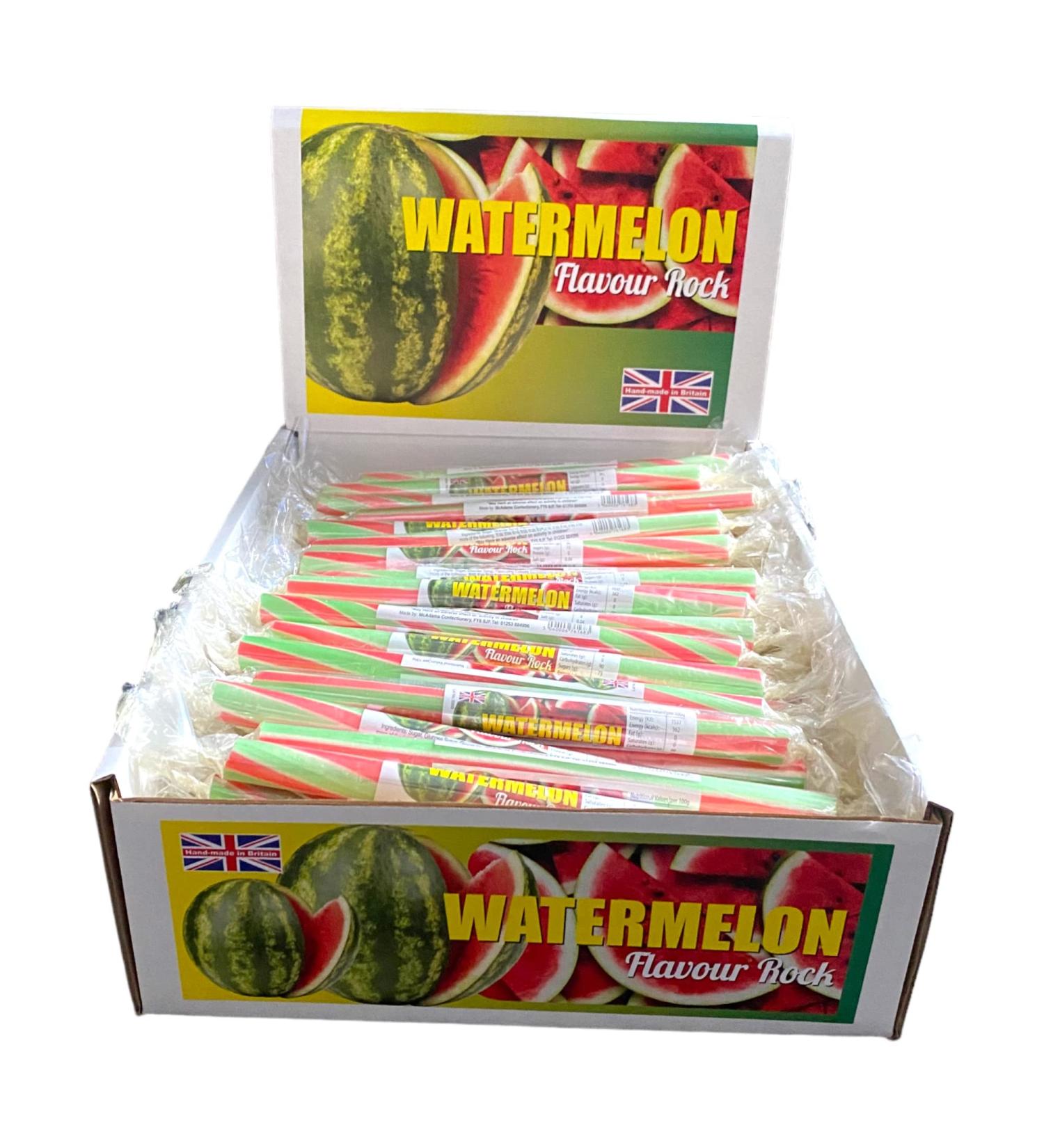 50 X Watermelon Rock Sticks Handmade Traditional Rainbow Classic Sweets Retro Seaside Gift Wholesale Confectionery - Buy Online on GoSupps.com