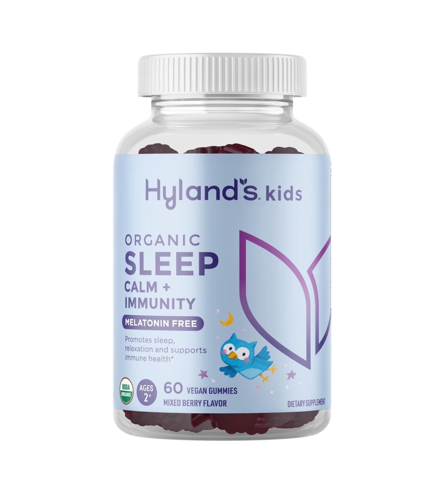 Hyland's Kids Melatonin Free Organic Sleep Aid Gummies with Calm & Immune Support - with Vitamin C Zinc Elderberry Lemon Balm & Chamomile Helps with Sleeplessness & Restlessness 60 Vegan Gummies 60 Count (Pack of 1) Or  - Buy Online on GoSupps.com