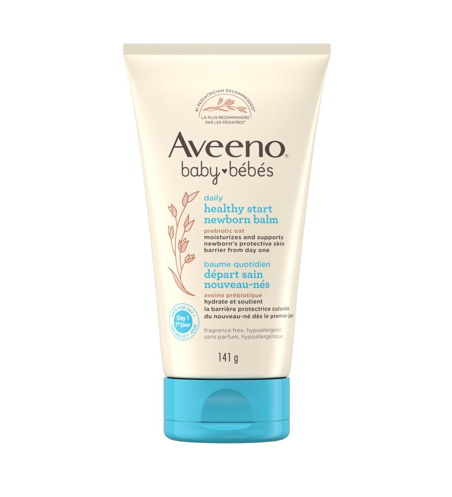 Aveeno Baby Daily Healthy Start Newborn Balm Paraben Free Moisturizer Prebiotic Oat Fragrance Free 141-grams - Buy Online on GoSupps.com