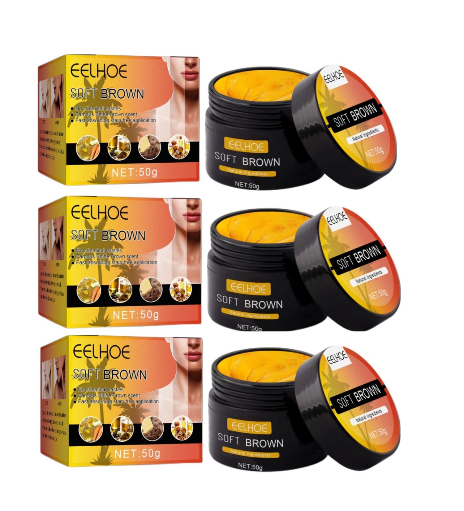 Eelhoe Soft Brown Intensive Tanning Gel - Pack of 3 | For Sunbeds & Outdoor Sun - Buy Online on GoSupps.com