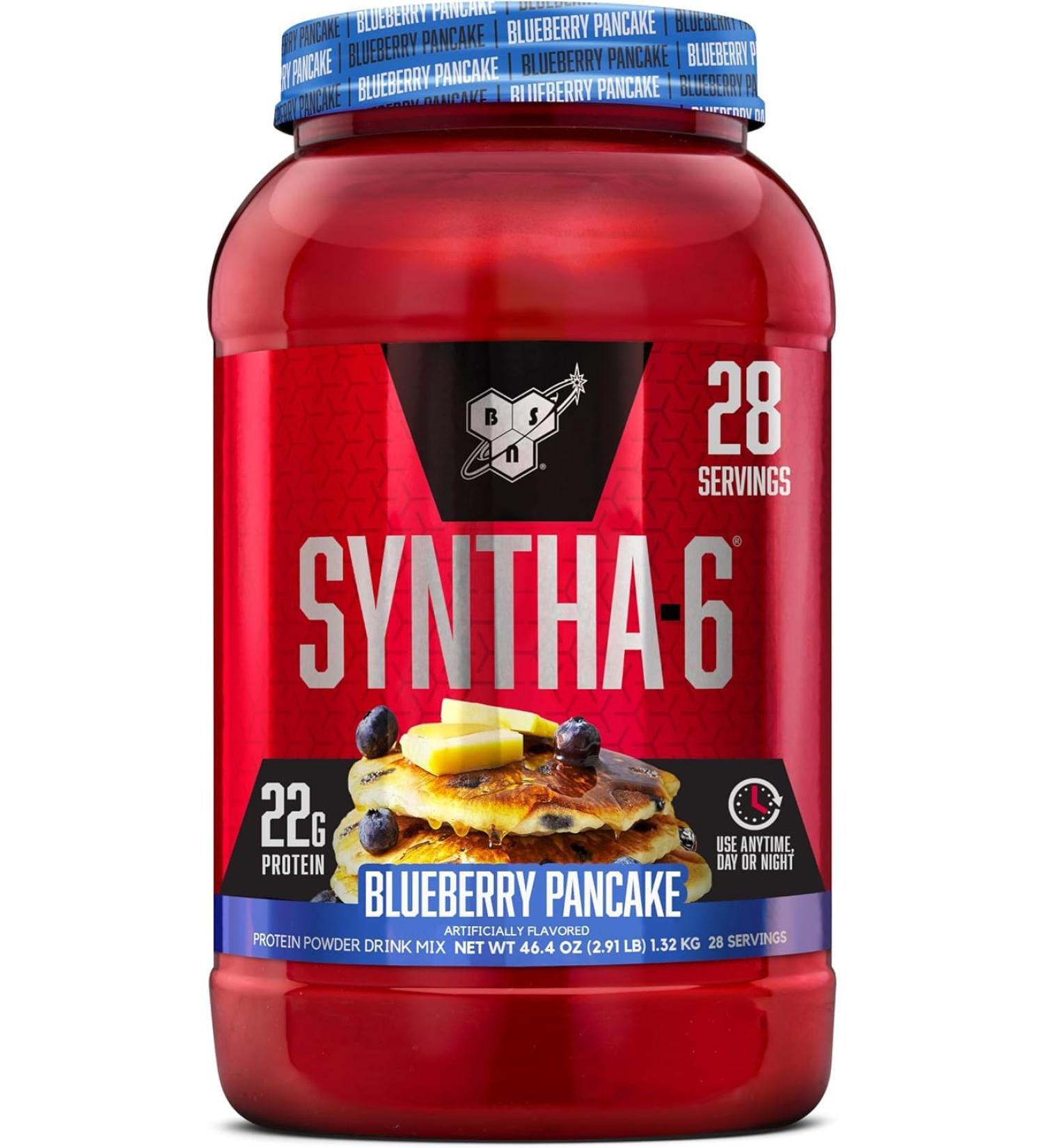 BSN Syntha-6 Protein Powder Drink Mix Blueberry Pancake 2.91 lb (1.32 kg) - Buy Online on GoSupps.com