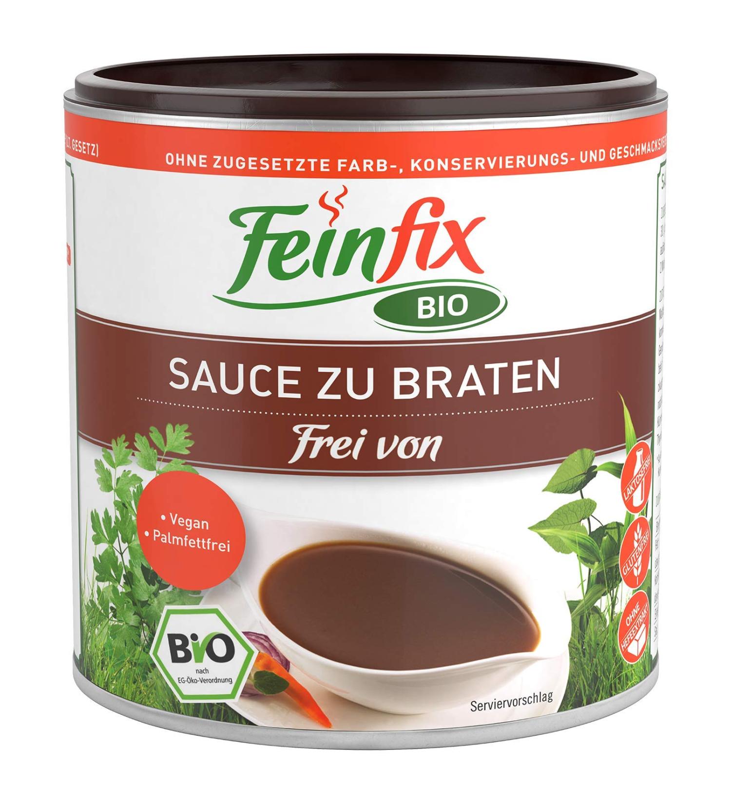 Buy Feinfix Organic Sauce to Fry 270g | Lactose-Free & Vegan Powder for Gravy Vegetable Roast Grilling & Pasta Sauce - International Shipping Available  - Buy Online on GoSupps.com