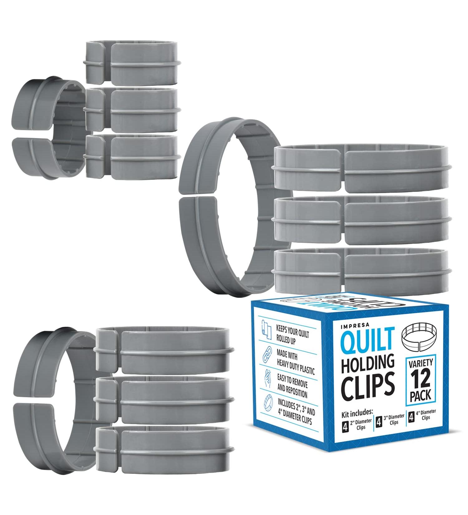 12 Pack Variety Quilt Rings - 2 3 4 Inch Diameter - Quilt Clips for Machine Quilting - Versatile Clamps for Free Motion - Quilting Creations Tool - Buy Online on GoSupps.com