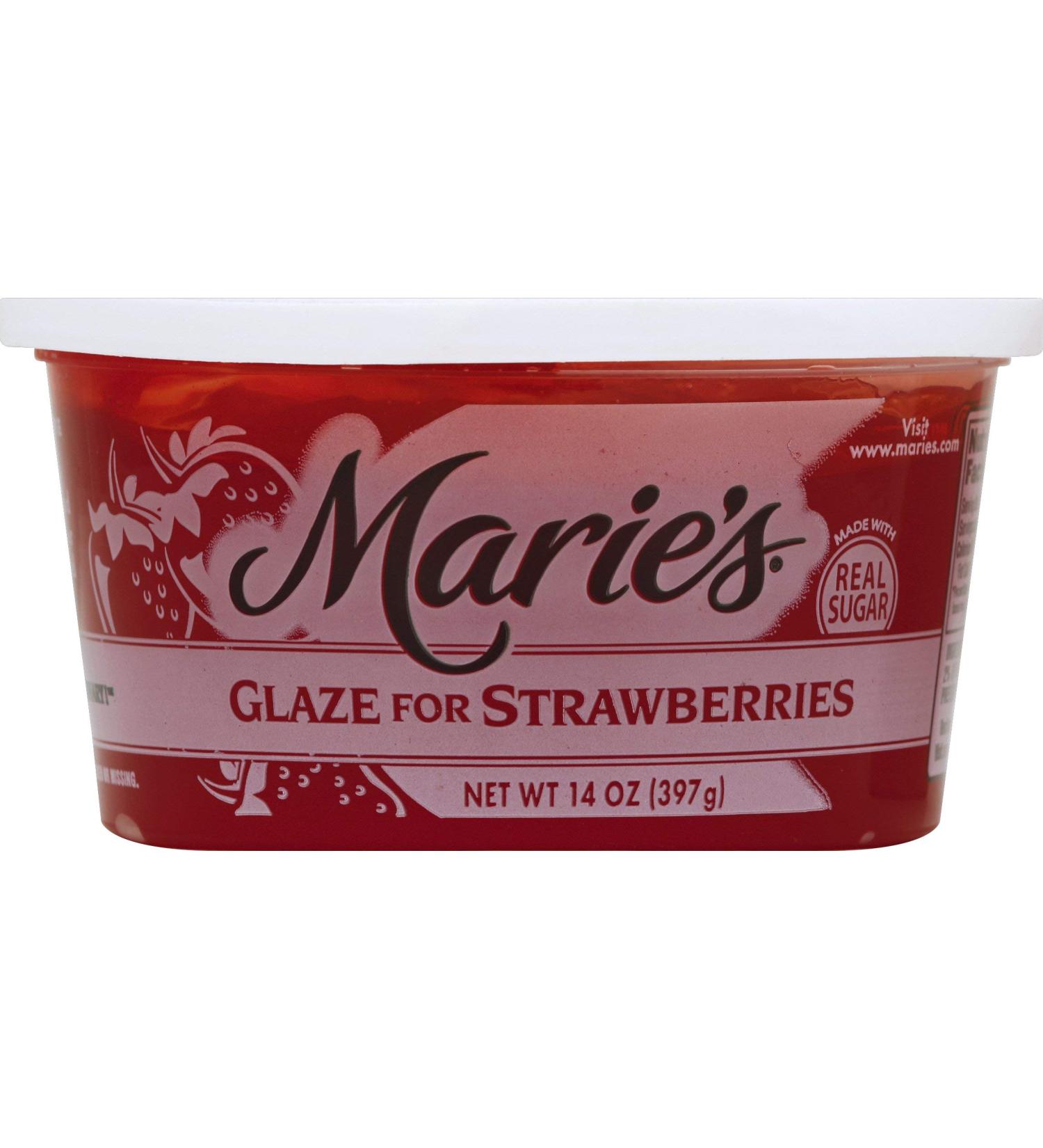 Marie's Pie Glaze, Strawberry, 14 oz 14 Ounce (Pack of 1)