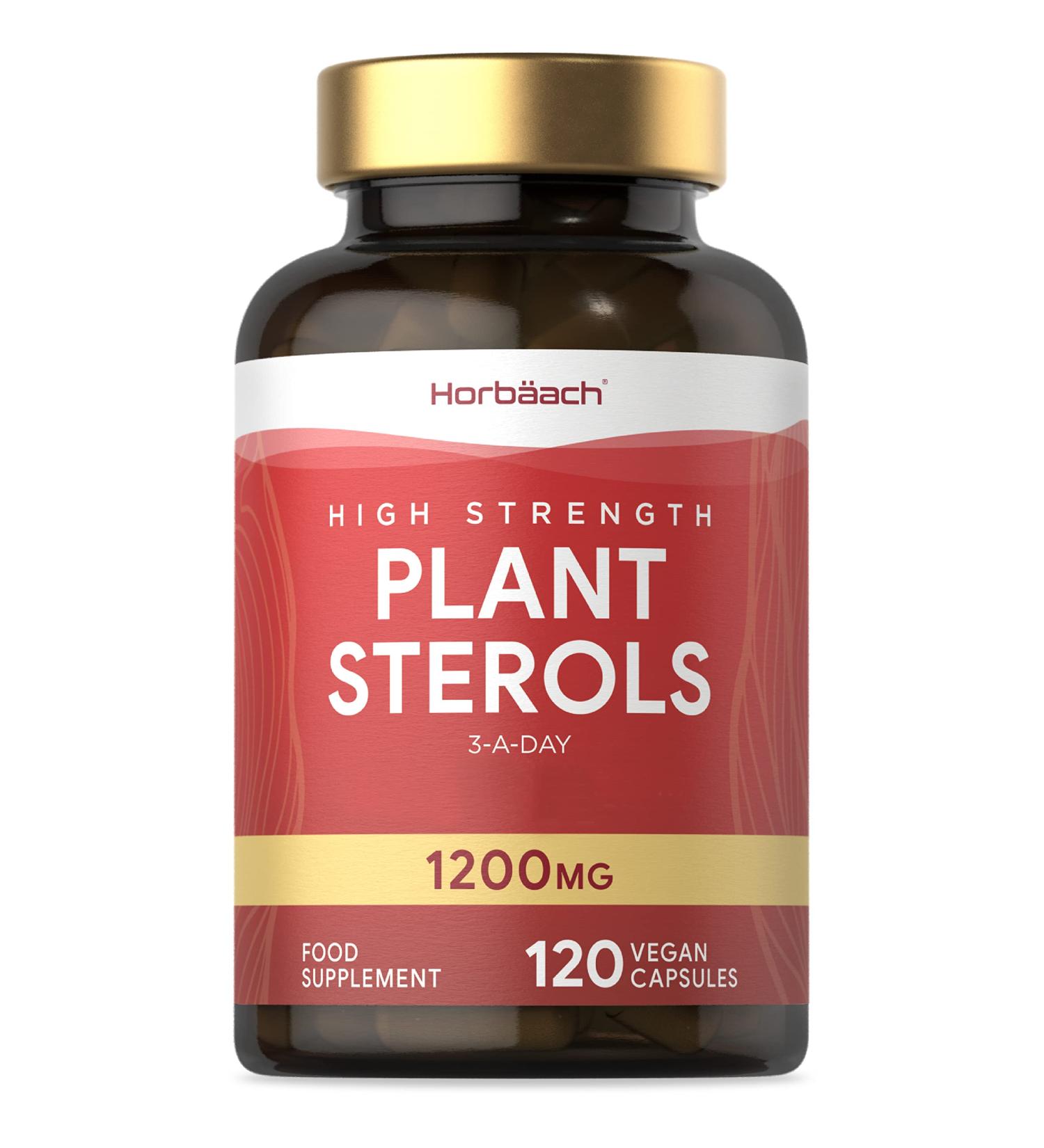 Plant Sterols High Strength Capsules | 1200mg | 120 Count | with Beta-Sitosterol | Vegan and Vegetarian | by Horbaach - Buy Online on GoSupps.com