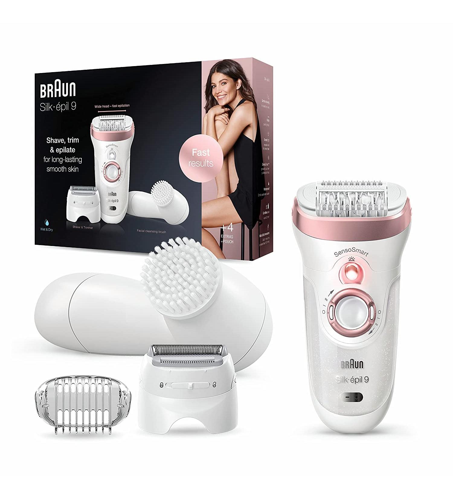 Braun Silk- pil 9-880: 4-in-1 Facial Hair Removal, Shaver, Trimmer & Cleansing Brush Kit - Buy Online on GoSupps.com
