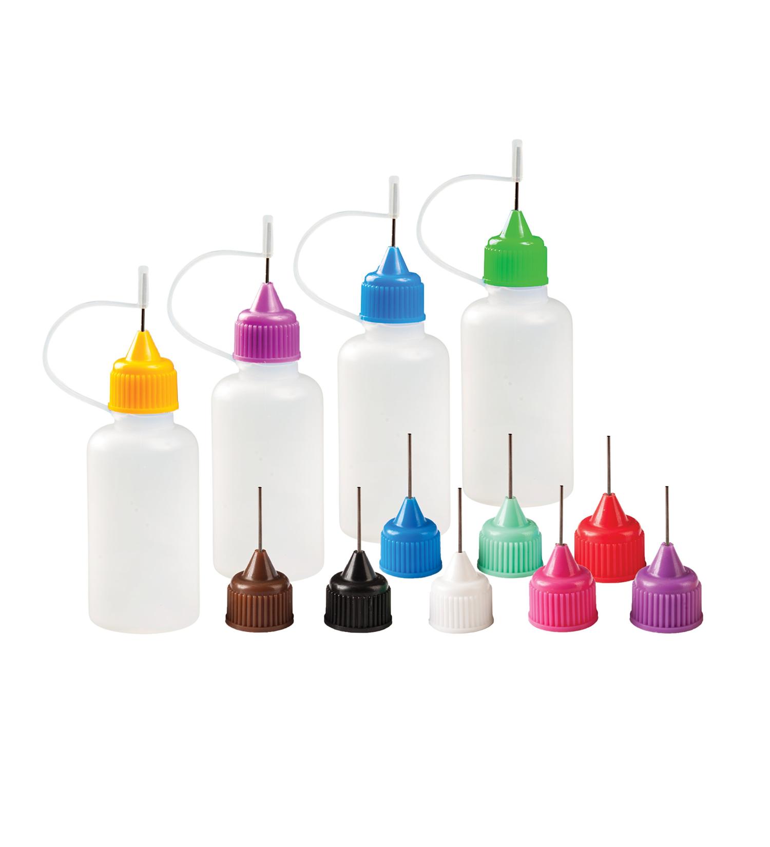 Precision Tip Applicator Bottle Four 1 Oz. Bottles and 12 Tips for Multi-Purpose Use - Buy Online on GoSupps.com