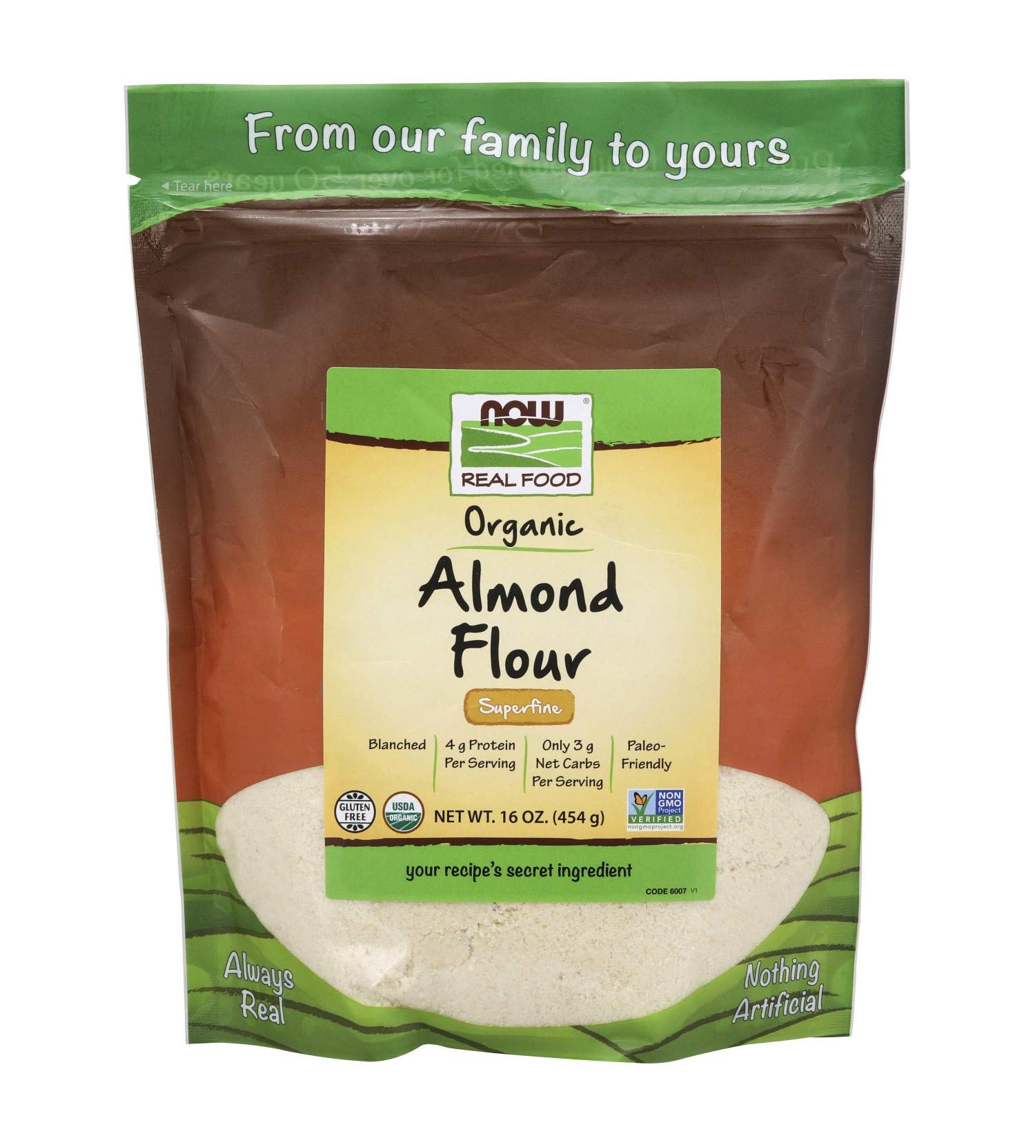 Buy Now Foods Organic Superfine Almond Flour 16 oz | Gluten-Free & Healthy Baking - Buy Online on GoSupps.com