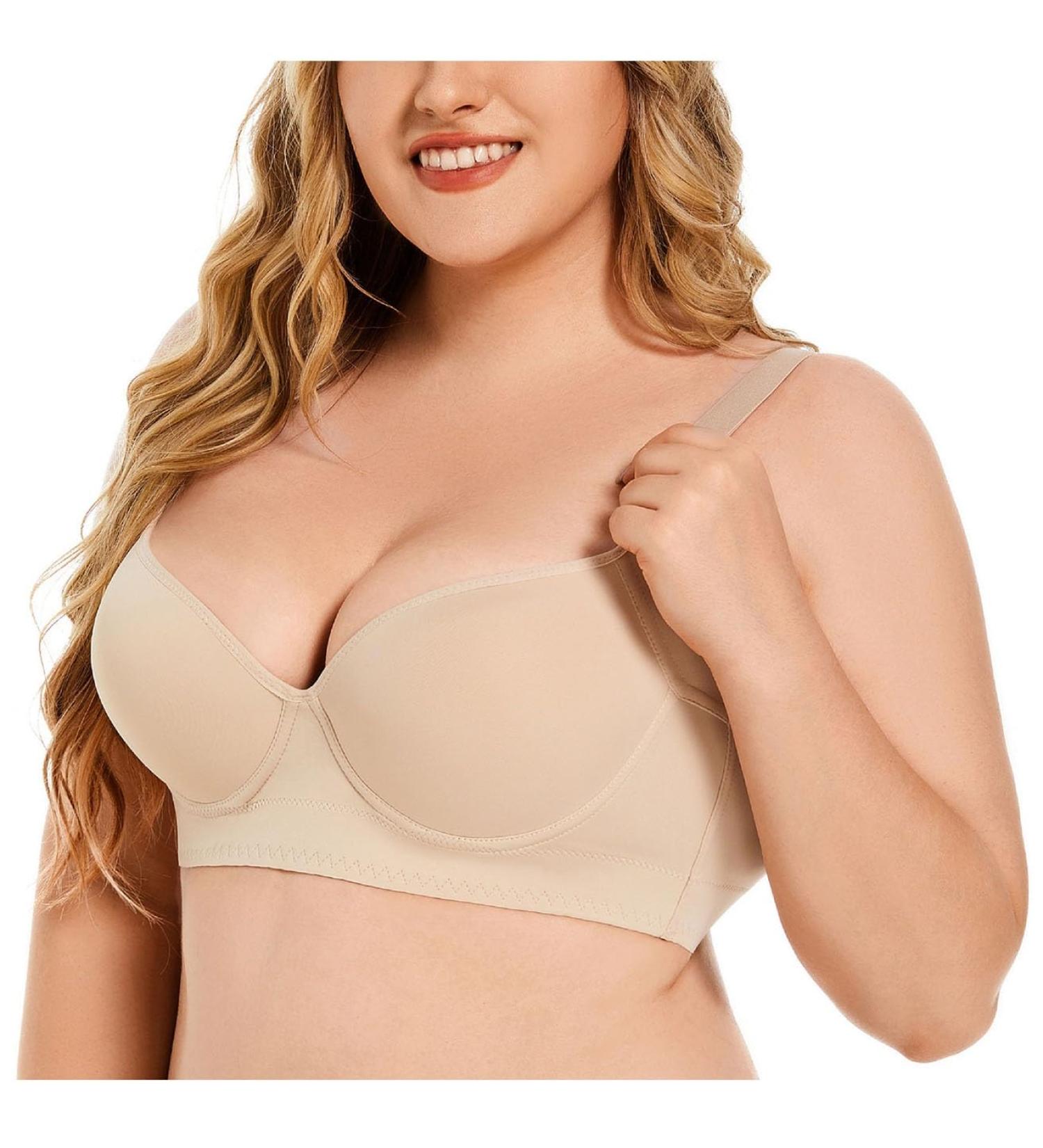 Buy XWSM 34A-50F Big Burn Push-Up Bra for Women | Seamless Bralette Lingerie - Skin Color Size 38/85D | International Shipping Available - Buy Online on GoSupps.com