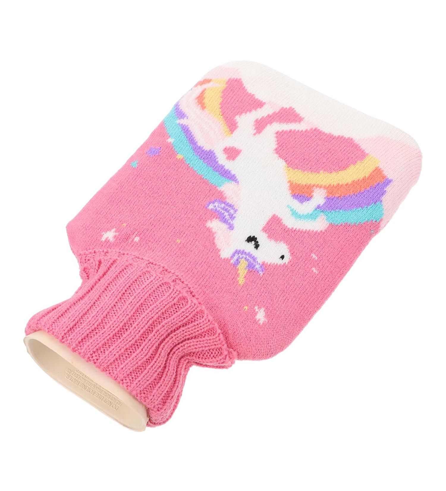 Lurrose Unicorn Hot Water Bottle Cover Set | Knitting Rubber Sack for Winter Warmth | International Shipping Available - Buy Online on GoSupps.com