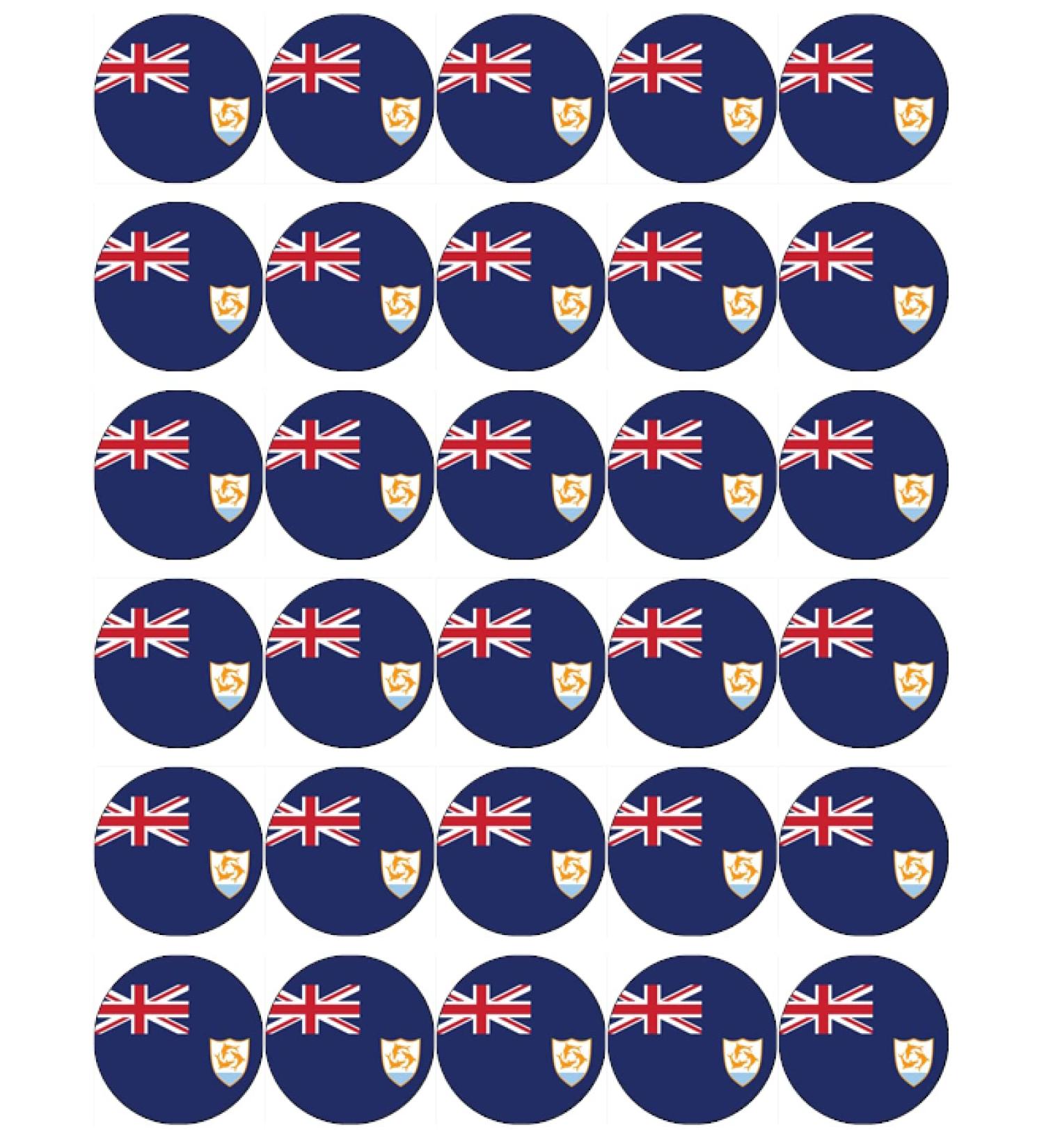 30 Anguilla Cupcake Toppers Edible Wafer Paper Fairy Cake Toppers Birthday Cake Decorations