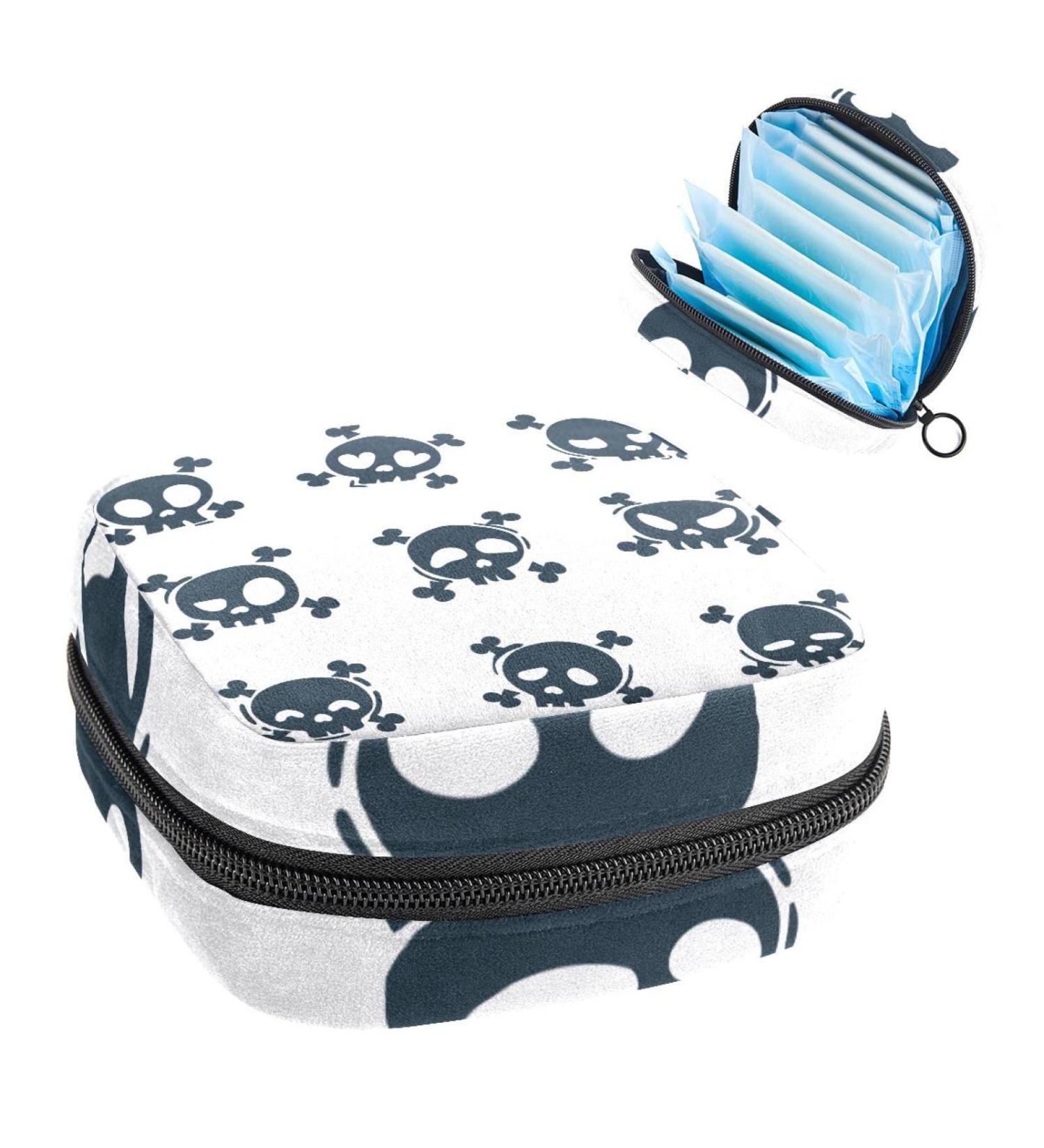 Shop Women's Bonds Storage Pockets Stillpad Holder - Skull Collection Portable Period Kit Bag | Feminine Product Bag for Women & Girls - Buy Online on GoSupps.com