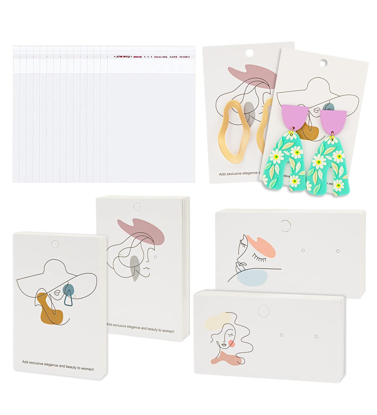 Temlum 100 Pcs Earring Display Cards with Self-Sealing Bags - Jewelry Packaging Supplies - Buy Online on GoSupps.com