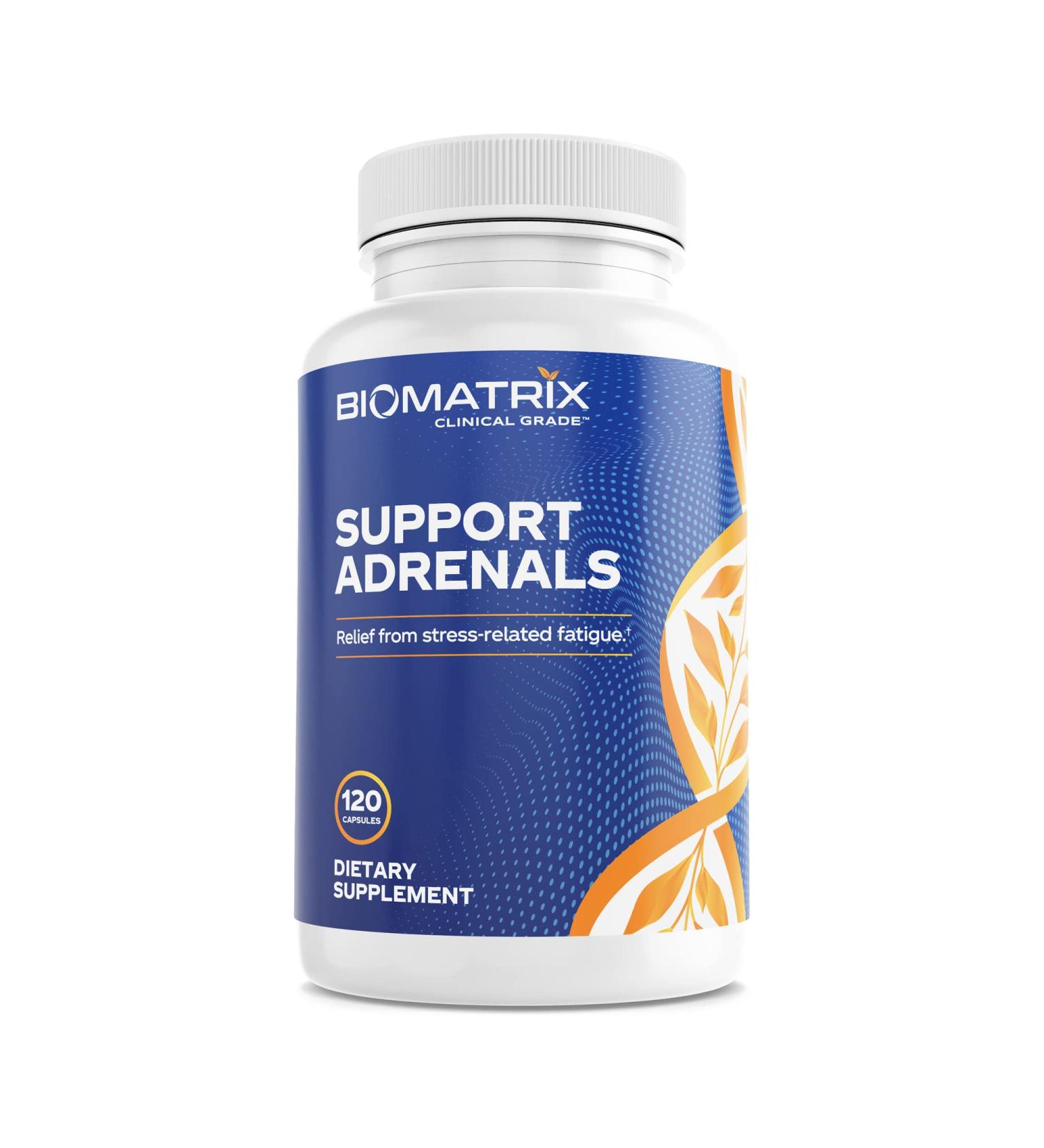 Adrenal Fatigue Supplement with Cortisol Support and Energy Boost - 120 Vegetarian Capsules - Buy Online on GoSupps.com