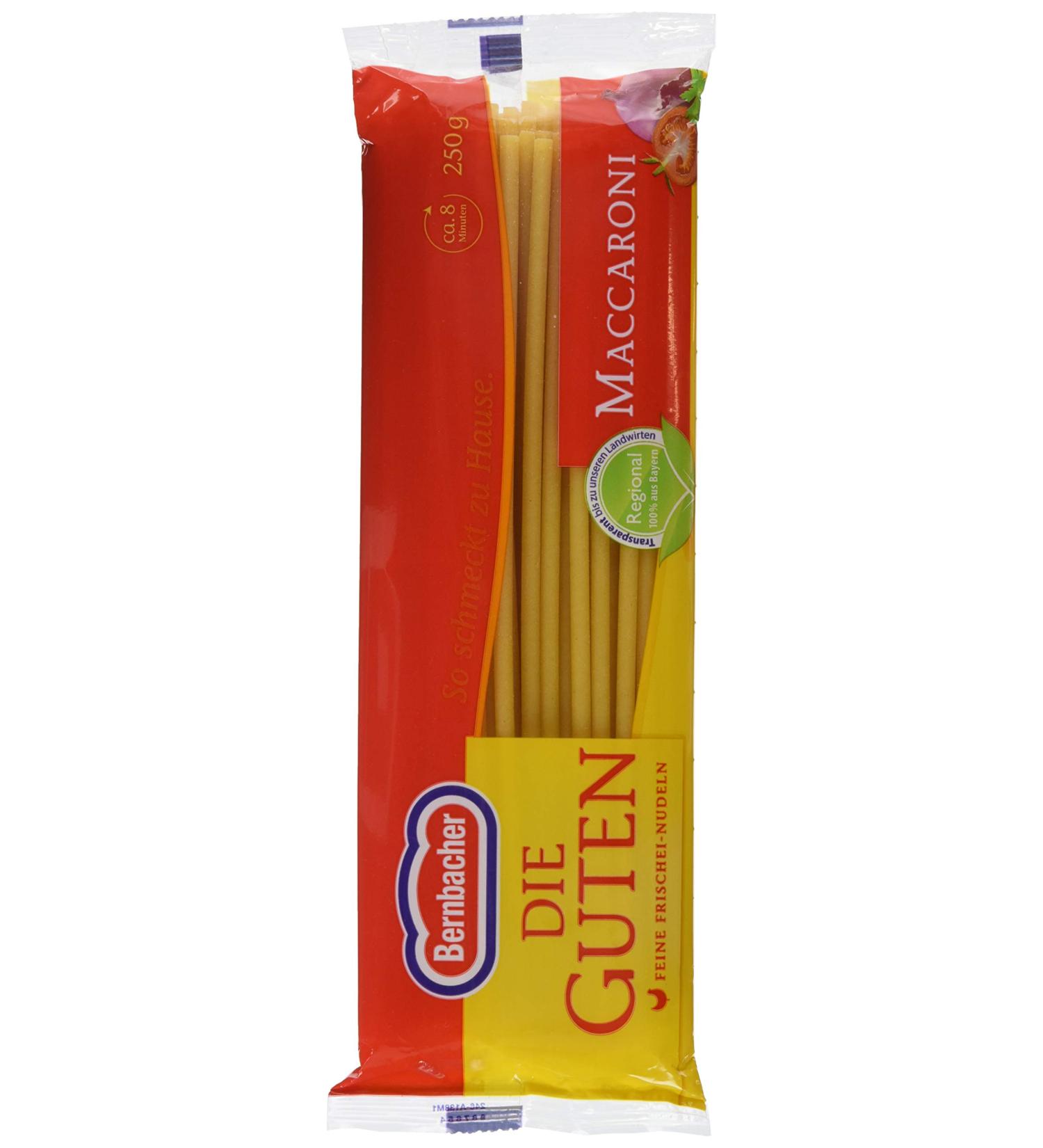 Buy Bernbacher Die Guten 250g Macaroni - Authentic Italian Pasta | International Shipping Available - Buy Online on GoSupps.com