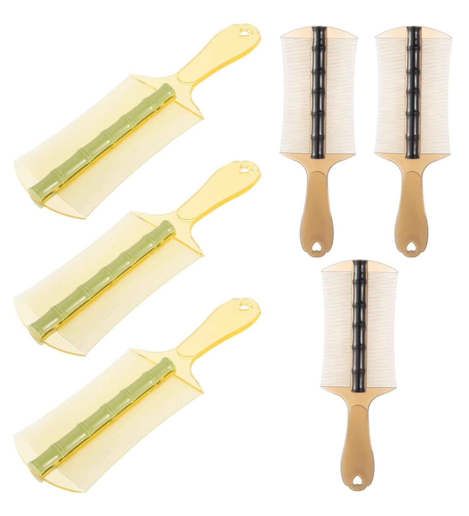 HOMSFOU Lot de 6 Peignes Poux Double Face Dents Fines Grand Format Plastique pais Couleurs Noir et Vert avec Manche Ergonomique pour Cuir Chevelu Sec limination Pellicules - Buy Online on GoSupps.com