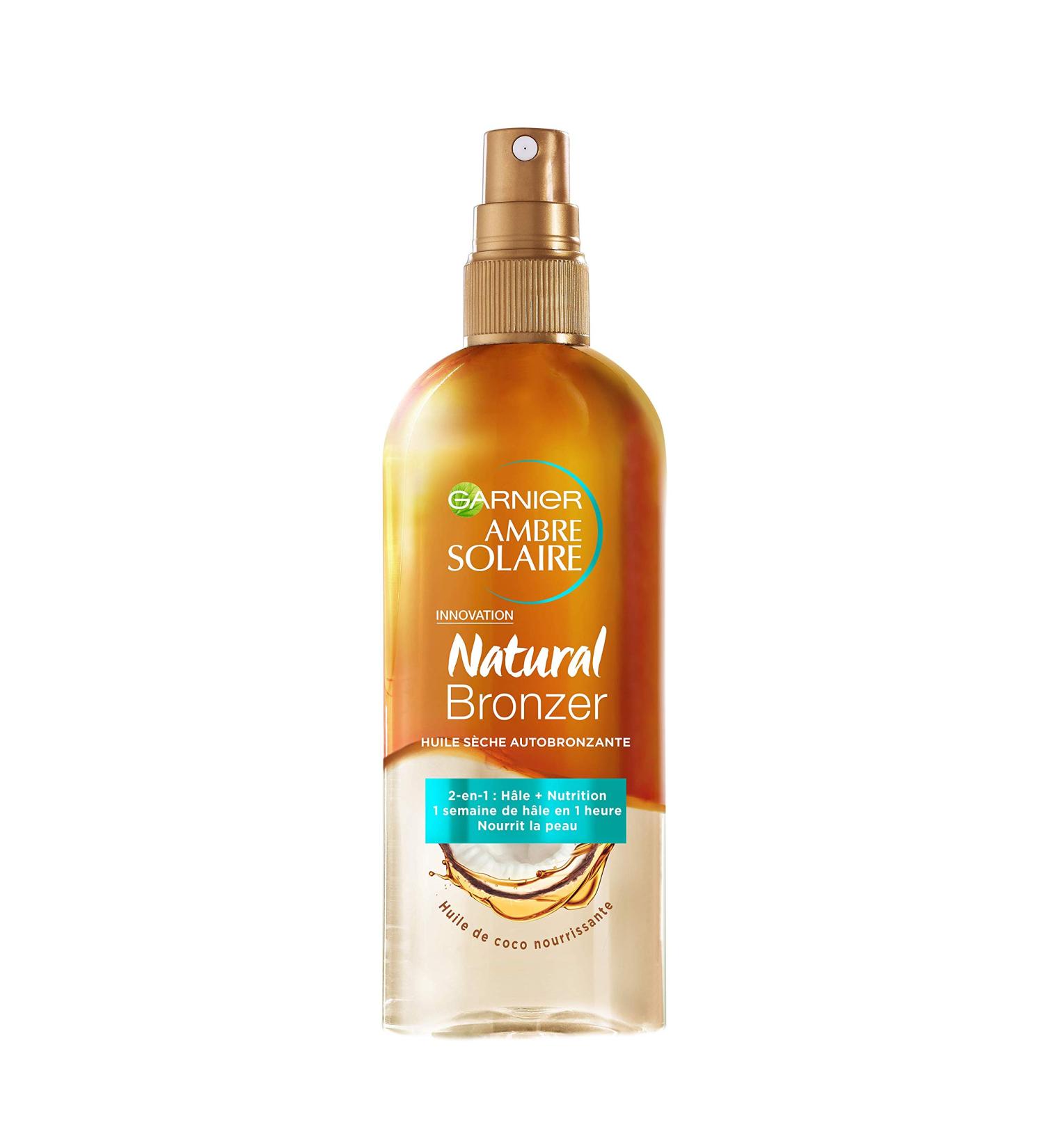 Garnier Ambre Solaire Natural Bronzer Two-Phase Self-Tanning Dry Oil for Body and Face 150 ml Pack of 3 - Buy Online on GoSupps.com