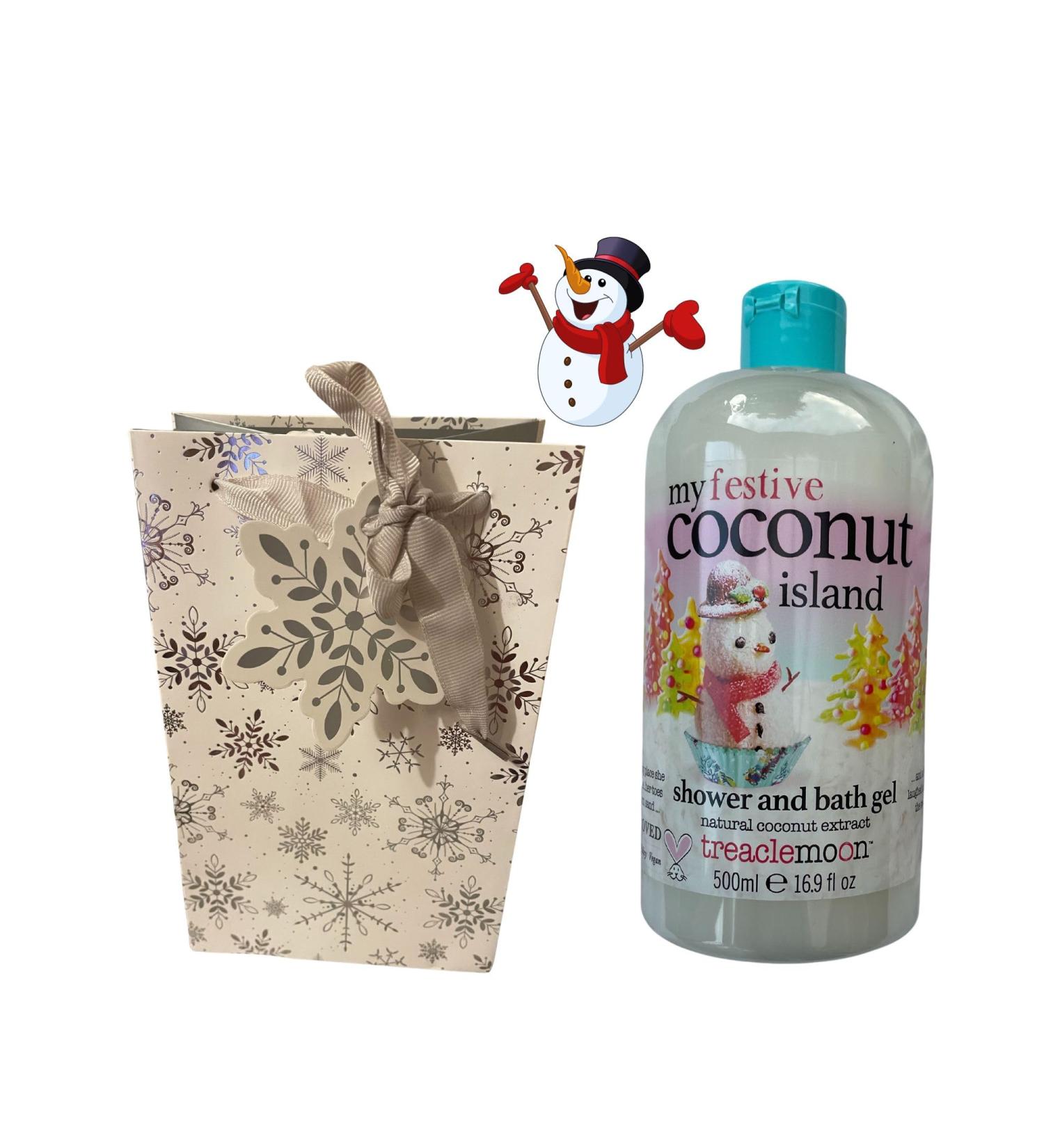 Treaclemoon My Festive Coconut Island Bath & Shower Gel (500 ml) with a Gift Bag. Gift for Birthday Friend Family Colleague. - Buy Online on GoSupps.com