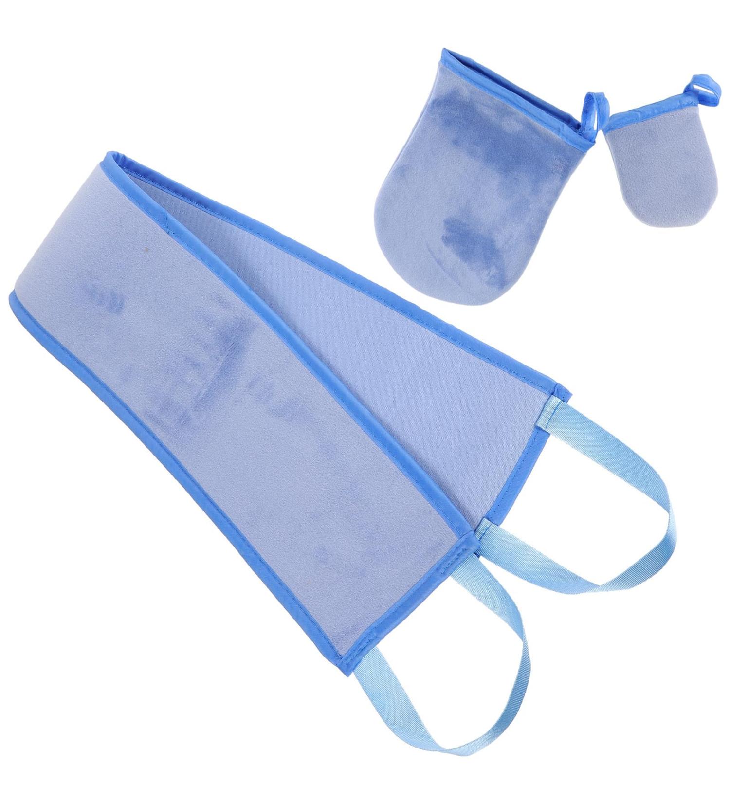 Applicateur Autobronzant Kit 3 Pi ces Applicateur de Lotion Dos et Doigts Bleu Peluche Adapt Hommes Femmes Usage Corps Spa - Buy Online on GoSupps.com