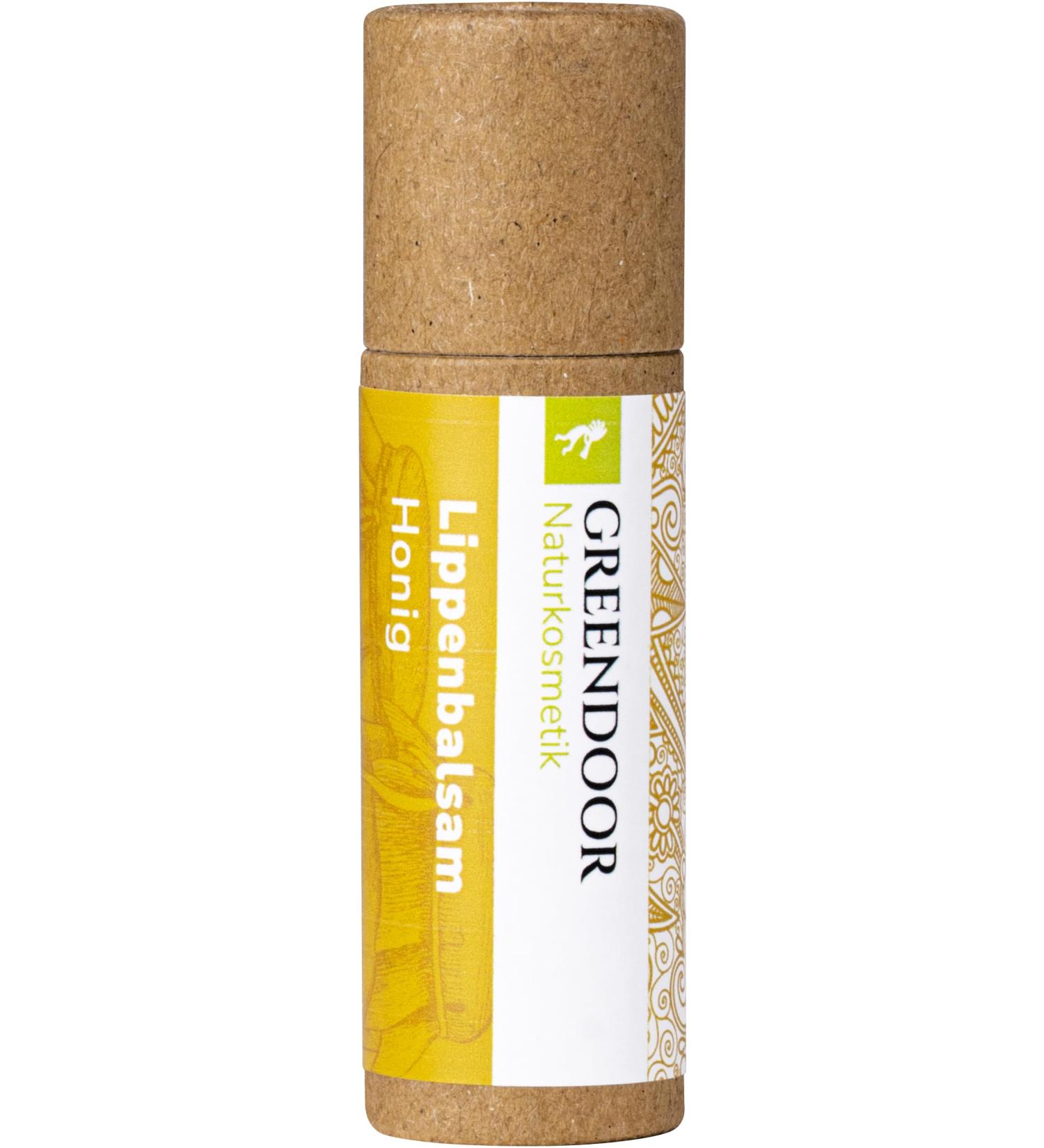 Greenendoor Honey Lip Balm | Plastic-Free Lip Care Stick with Organic Jojoba Oil | Natural Cosmetics for Soft Lips - Buy Online on GoSupps.com